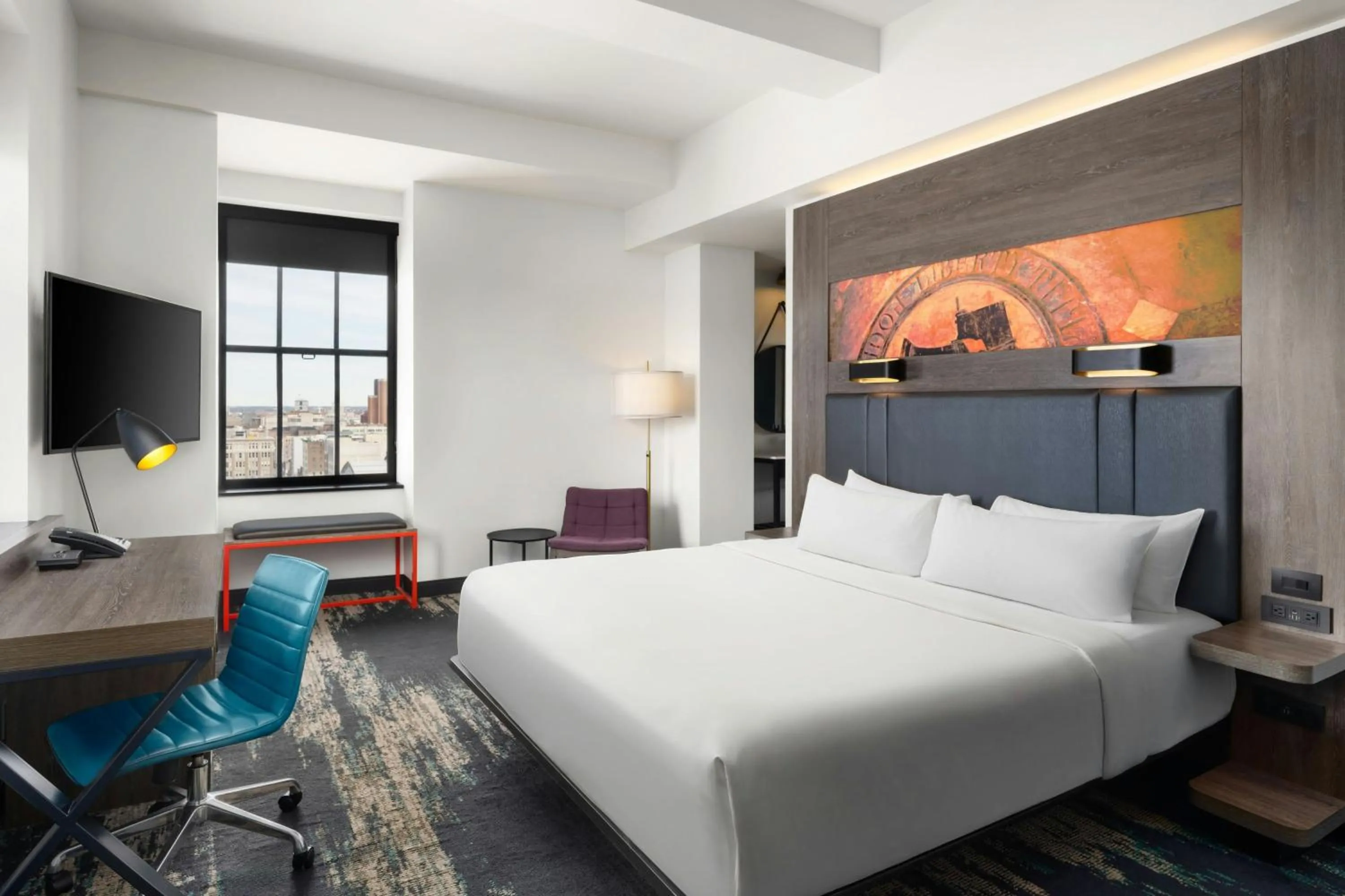 Photo of the whole room, Bed in Aloft Philadelphia Downtown