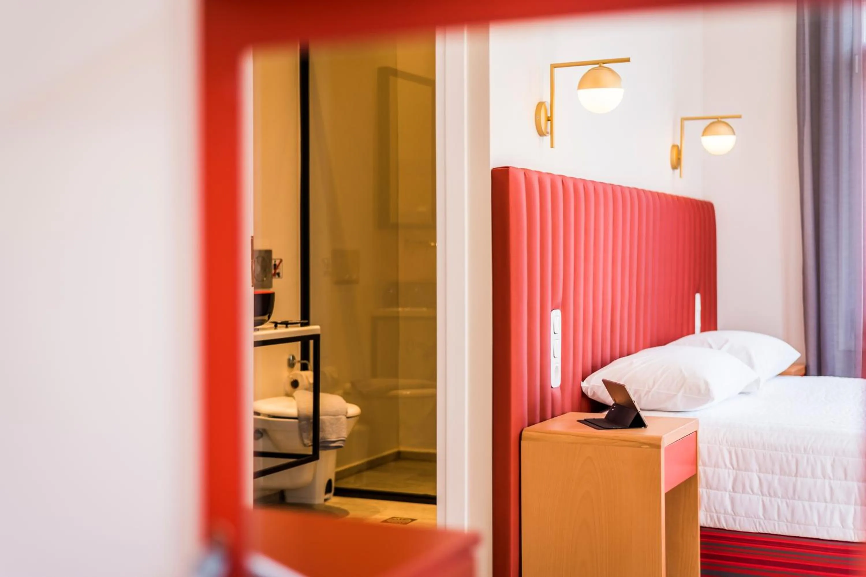 Decorative detail, Bed in TheJoy City Suites