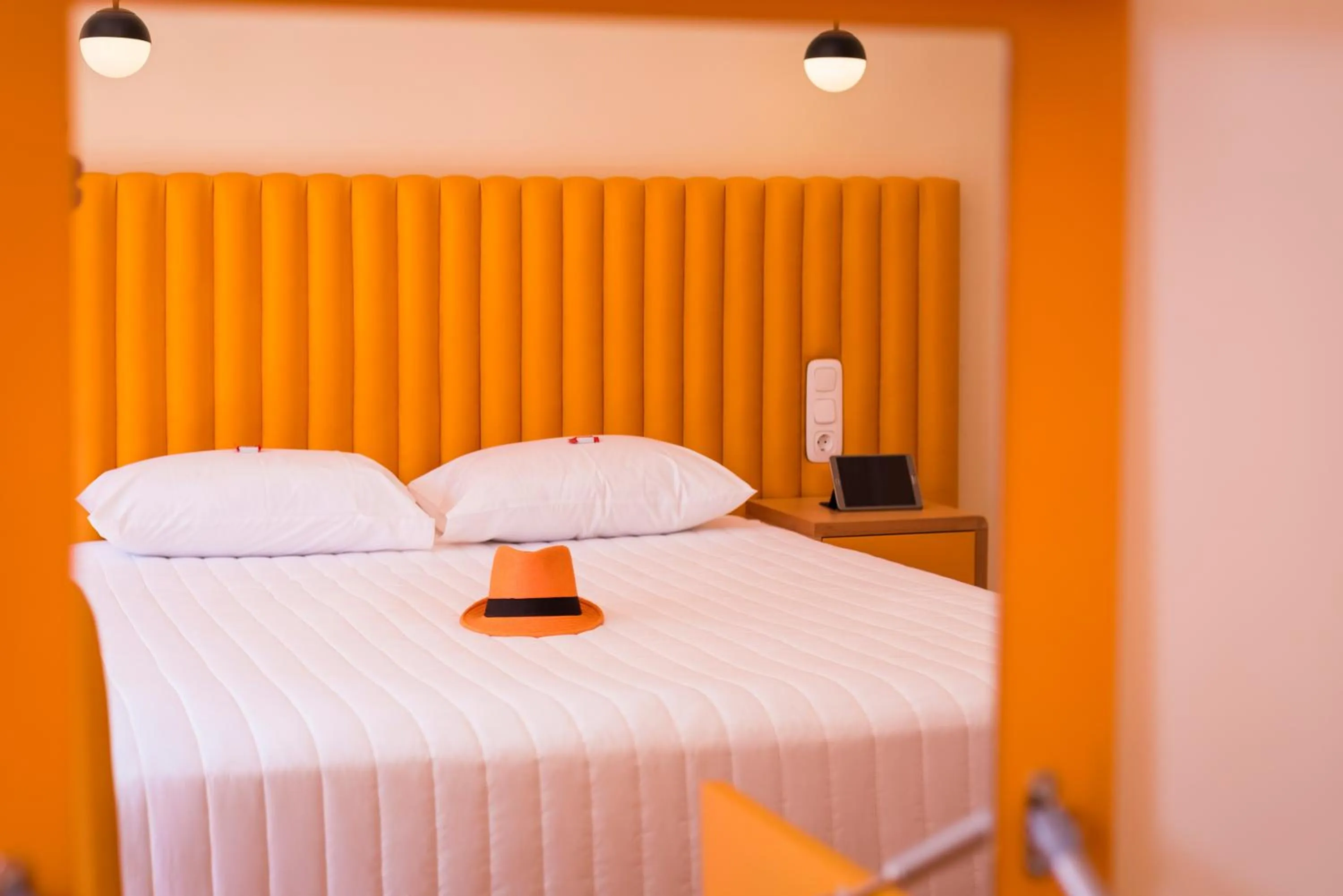 Decorative detail, Bed in TheJoy City Suites