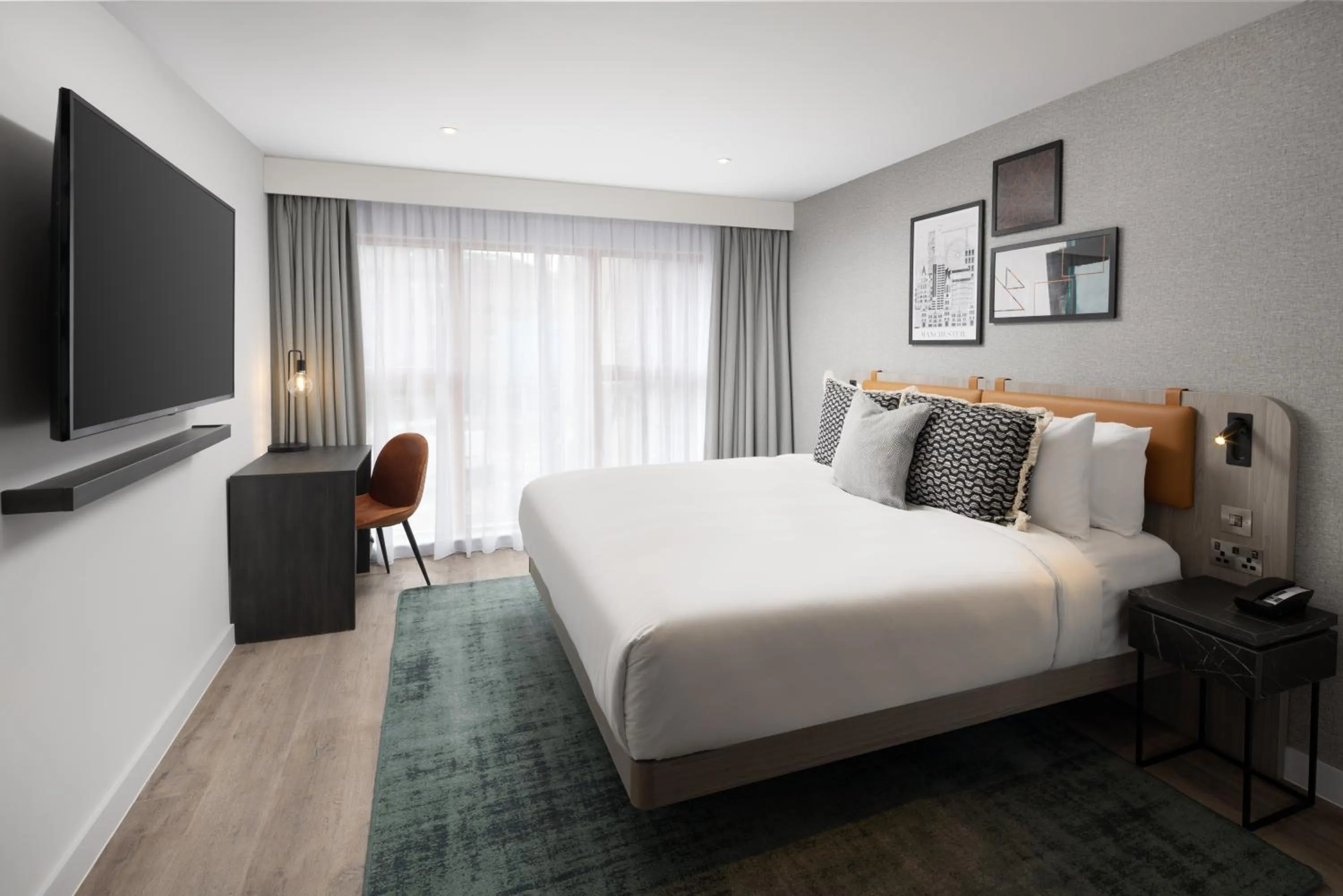 Bedroom, Bed in Residence Inn by Marriott Manchester Piccadilly