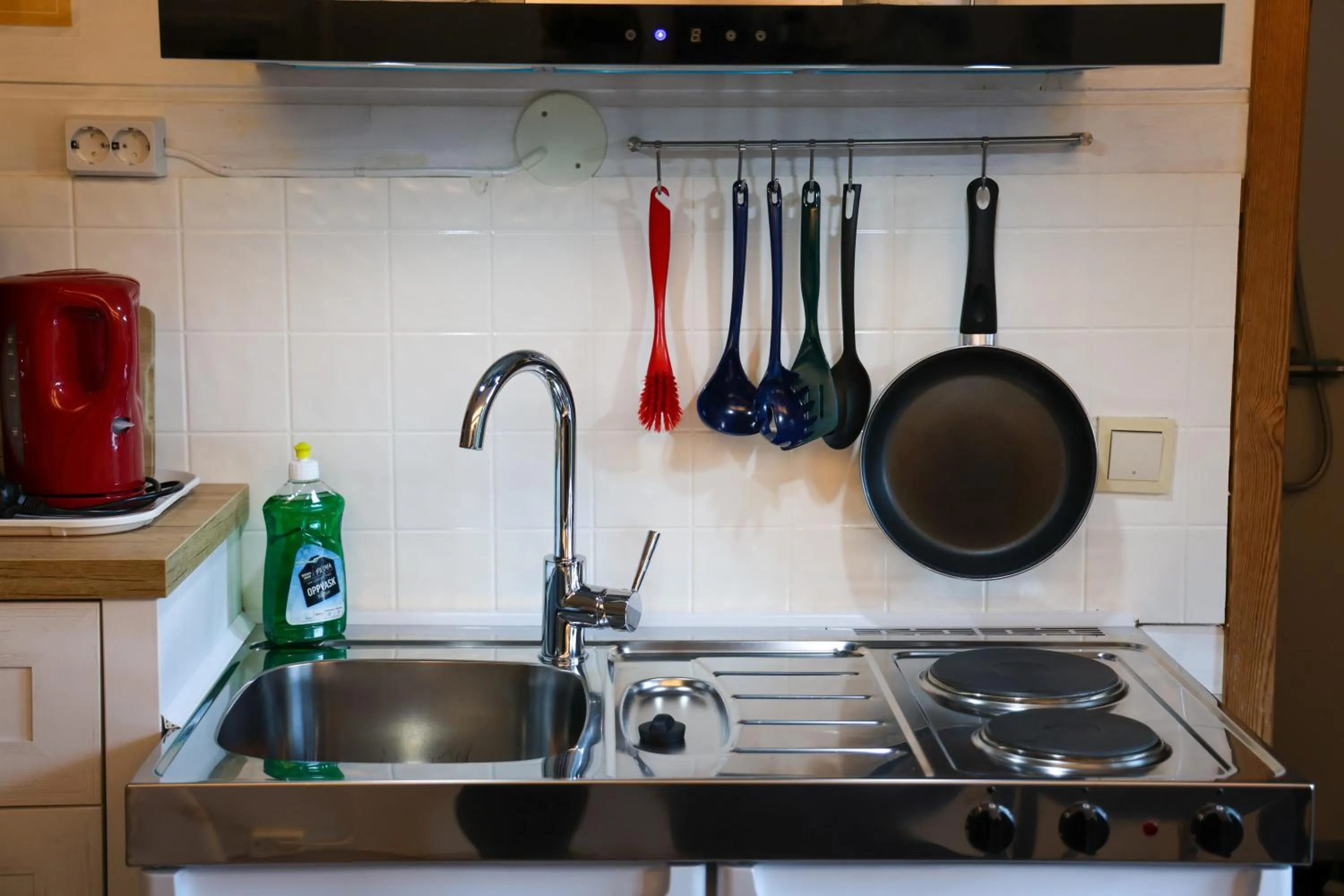 Kitchen or kitchenette in Langenuen Motel & Camping