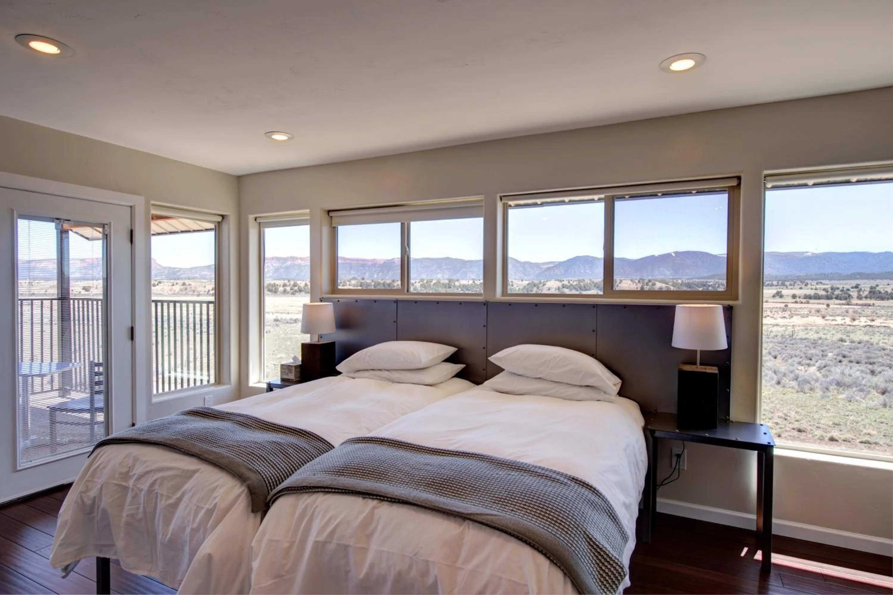 Bed in The Lookout at Sevier River