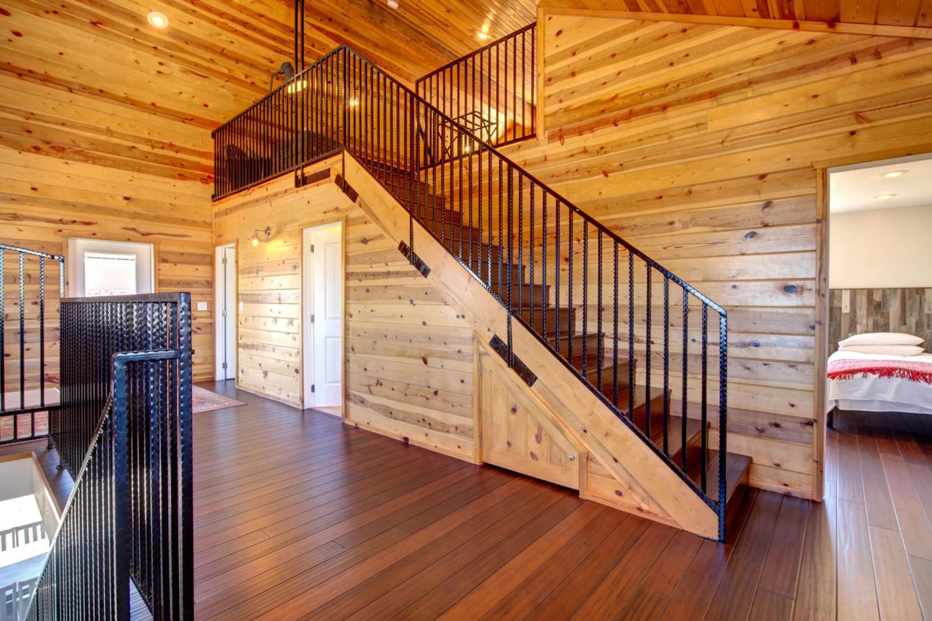 Bed in The Lookout at Sevier River