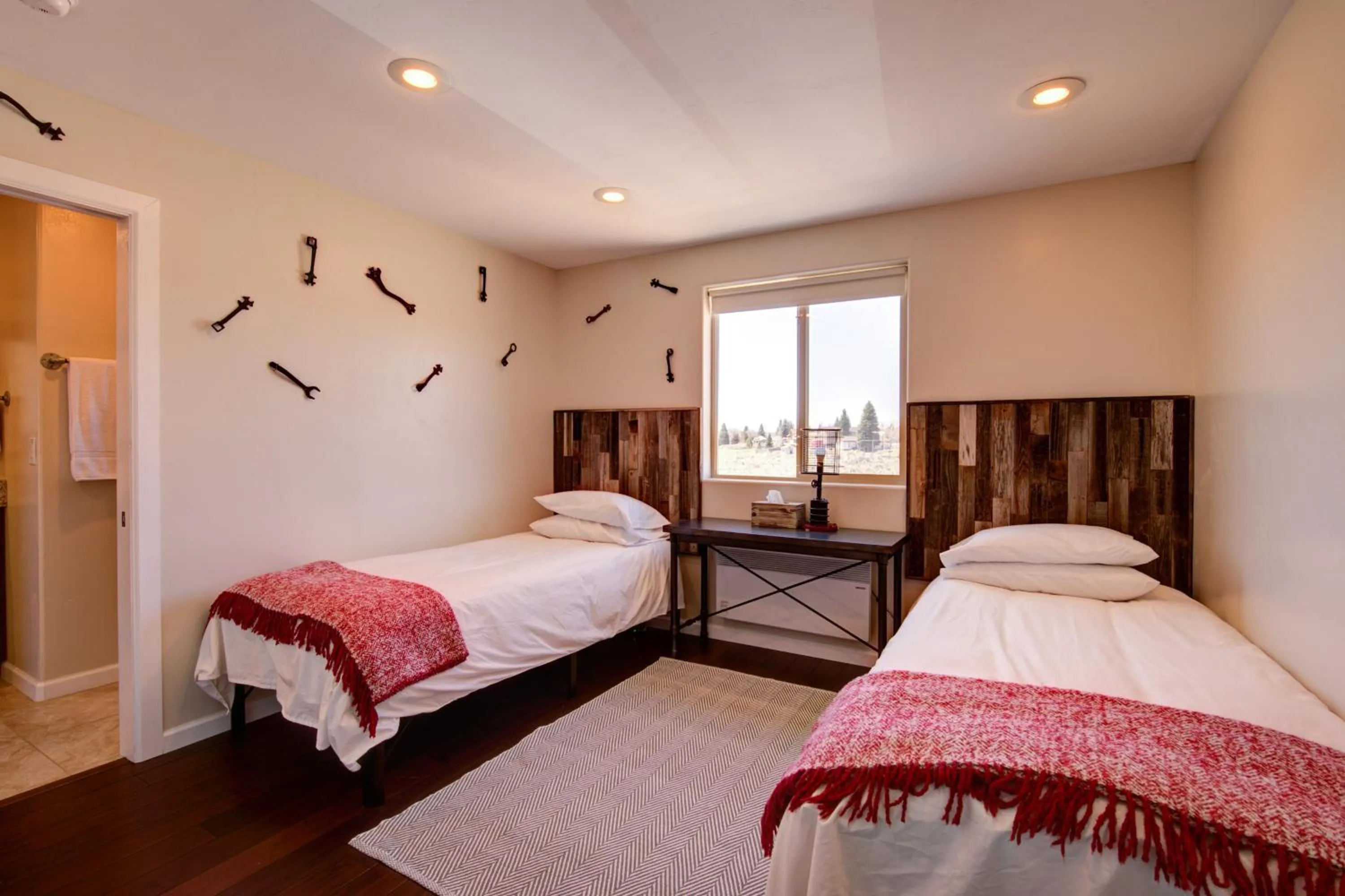 Bed in The Lookout at Sevier River