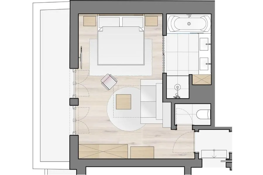 Floor plan in Hotel Lech & Residenz Chesa Rosa