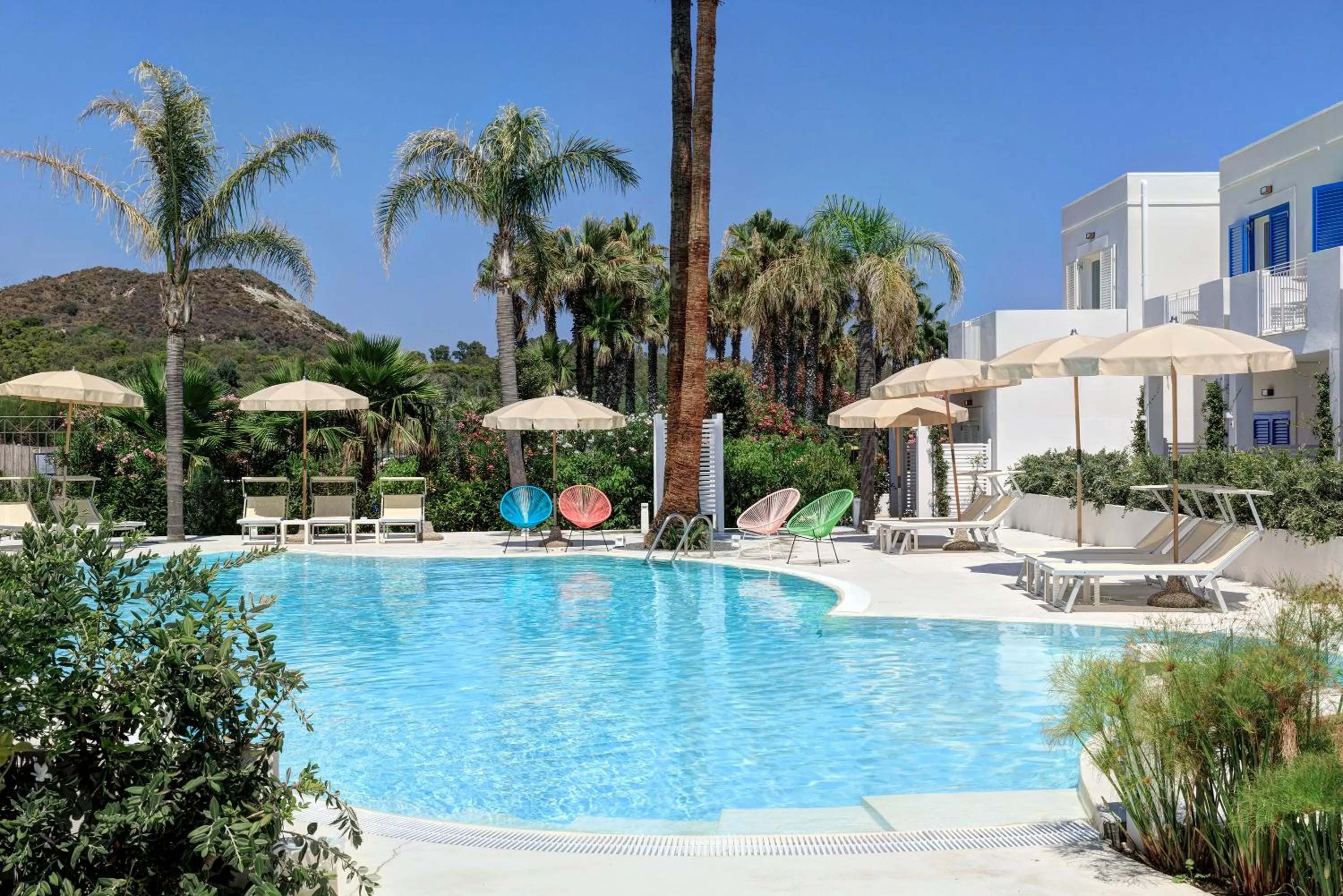 Pool view in Les Sables Noirs & Spa