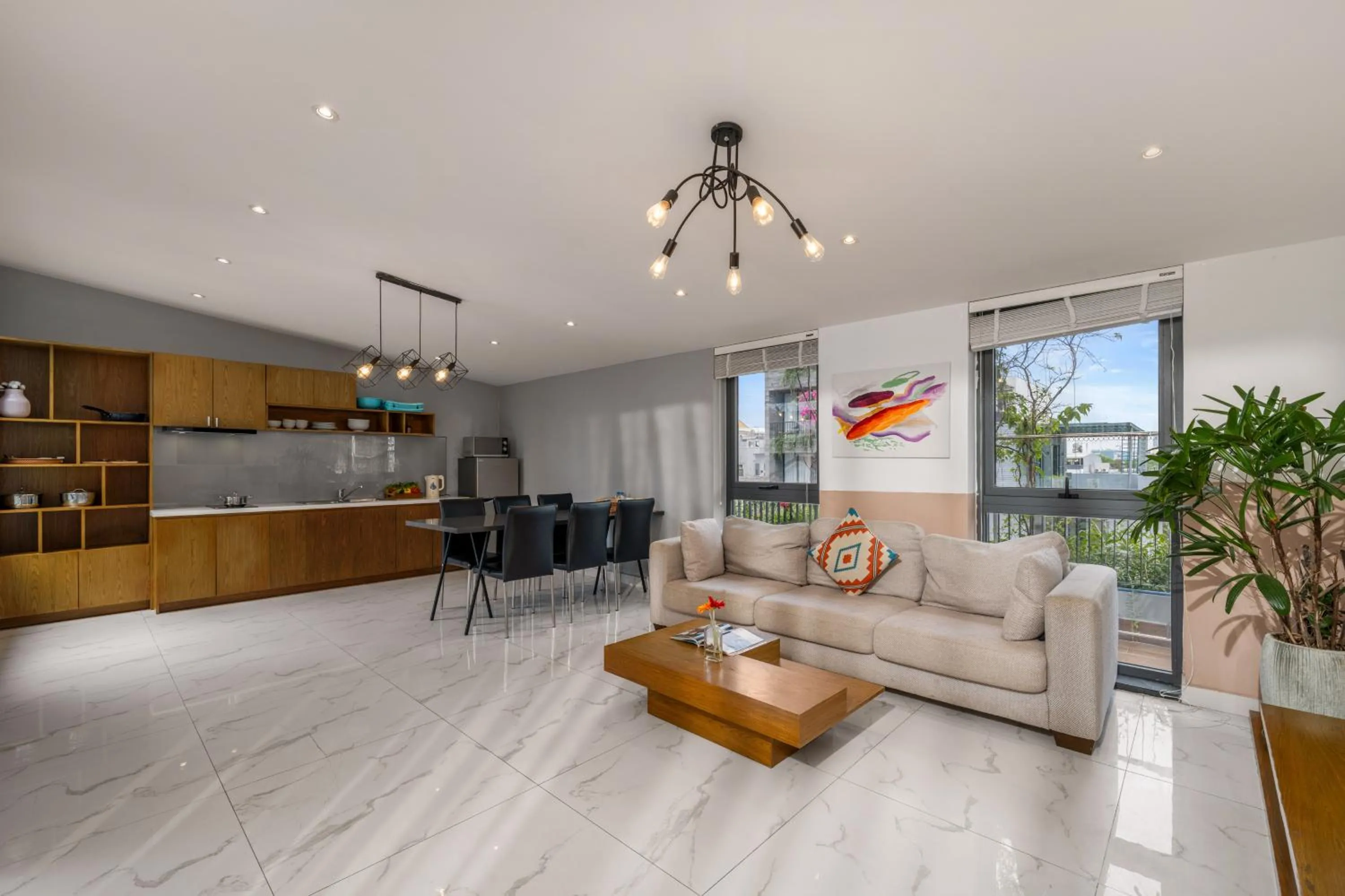 Kitchen or kitchenette in Sanayen Villa & Residences - Pool and Close Beach