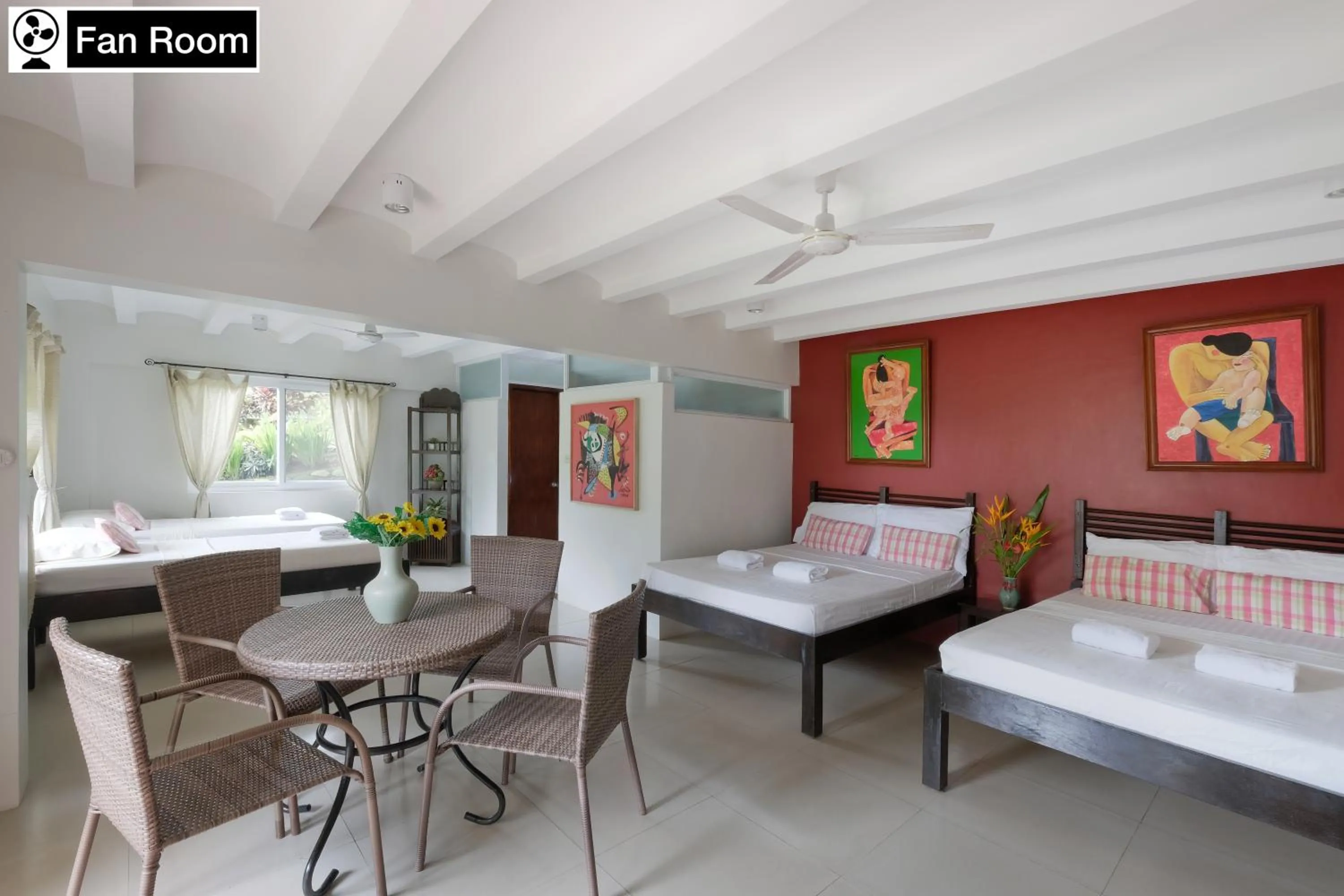 Bed in The Duyan House at Sinagtala Resort