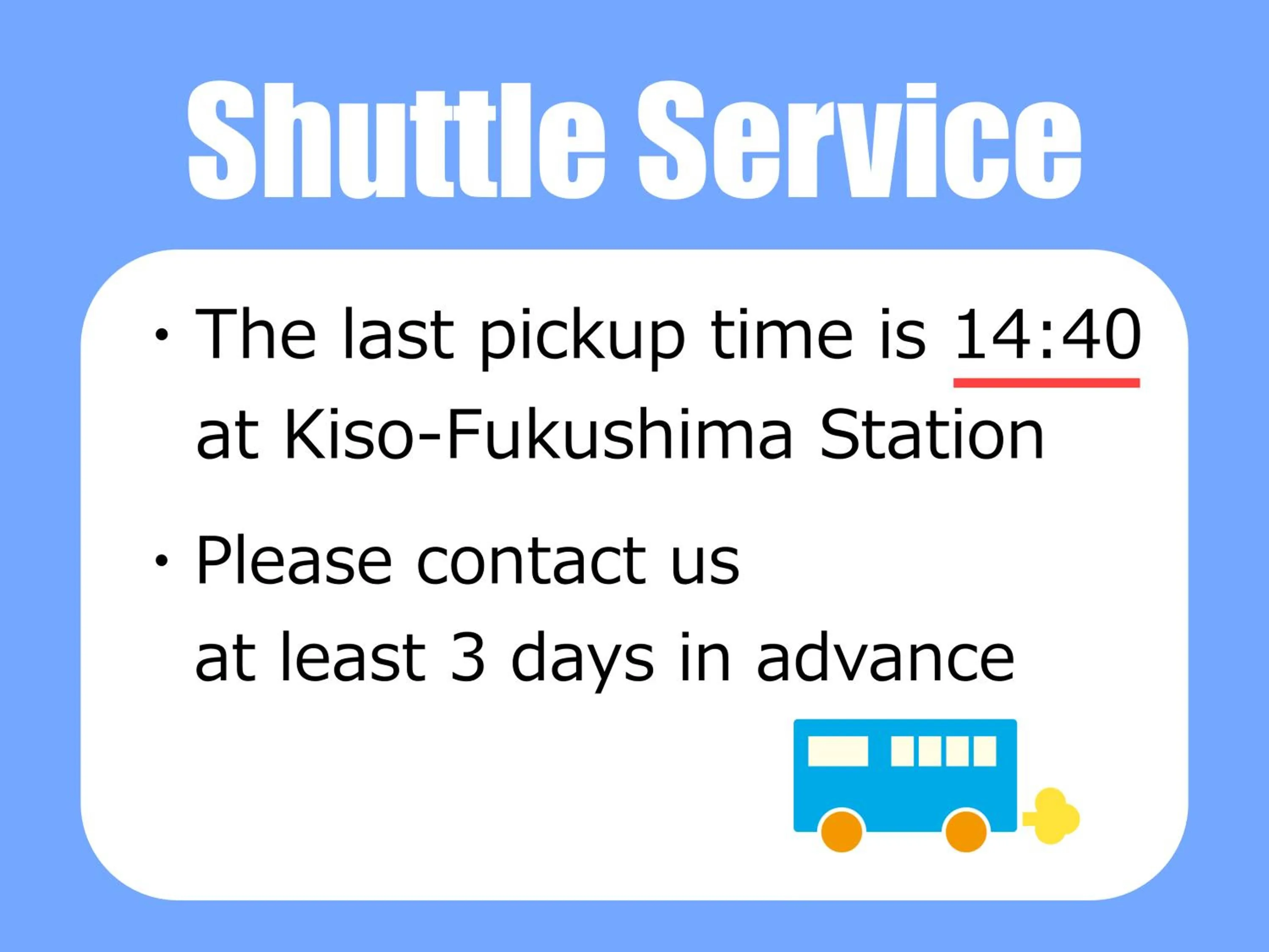 shuttle in Kurumisawa Ryokan