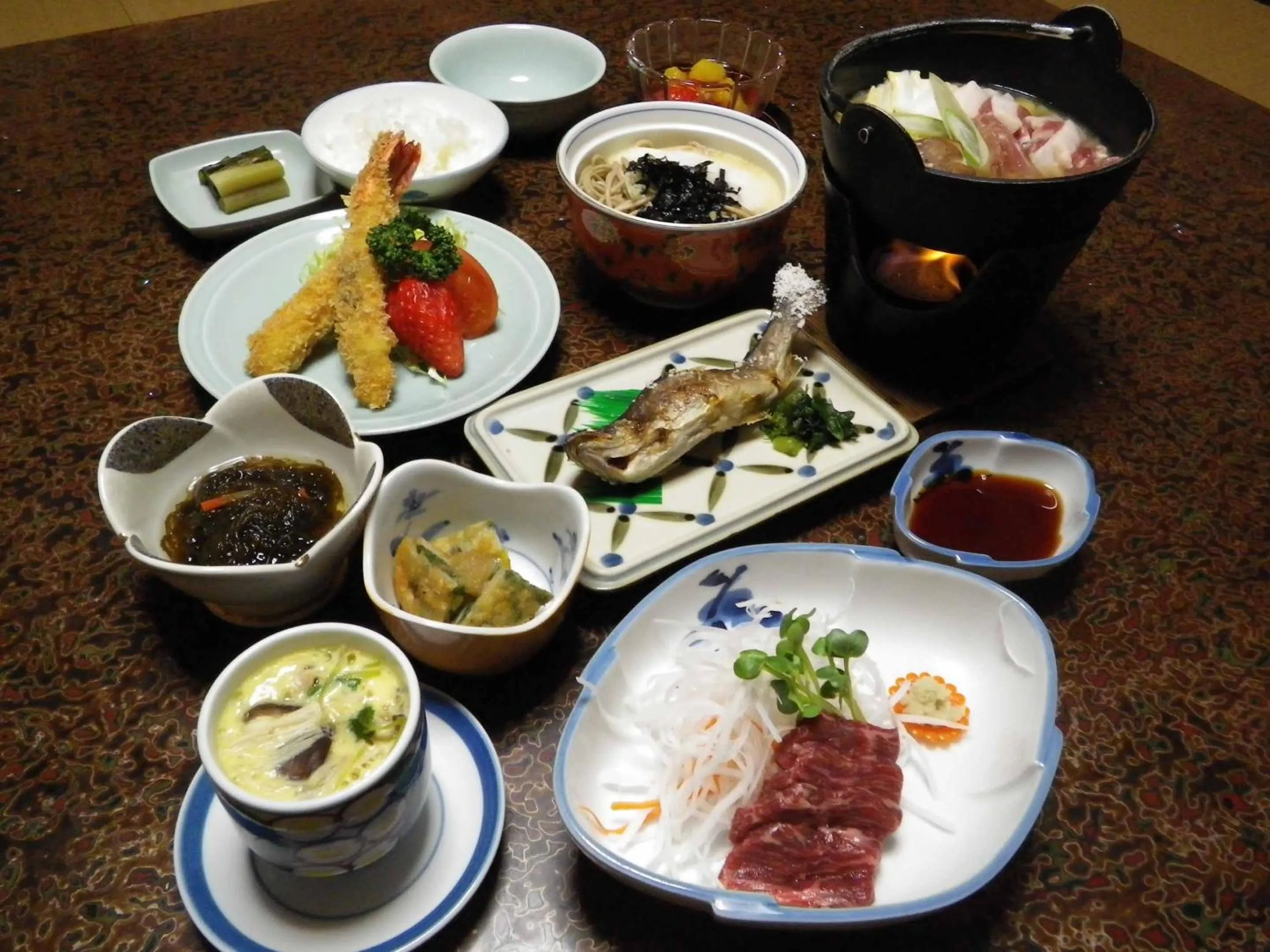 Dinner in Kurumisawa Ryokan