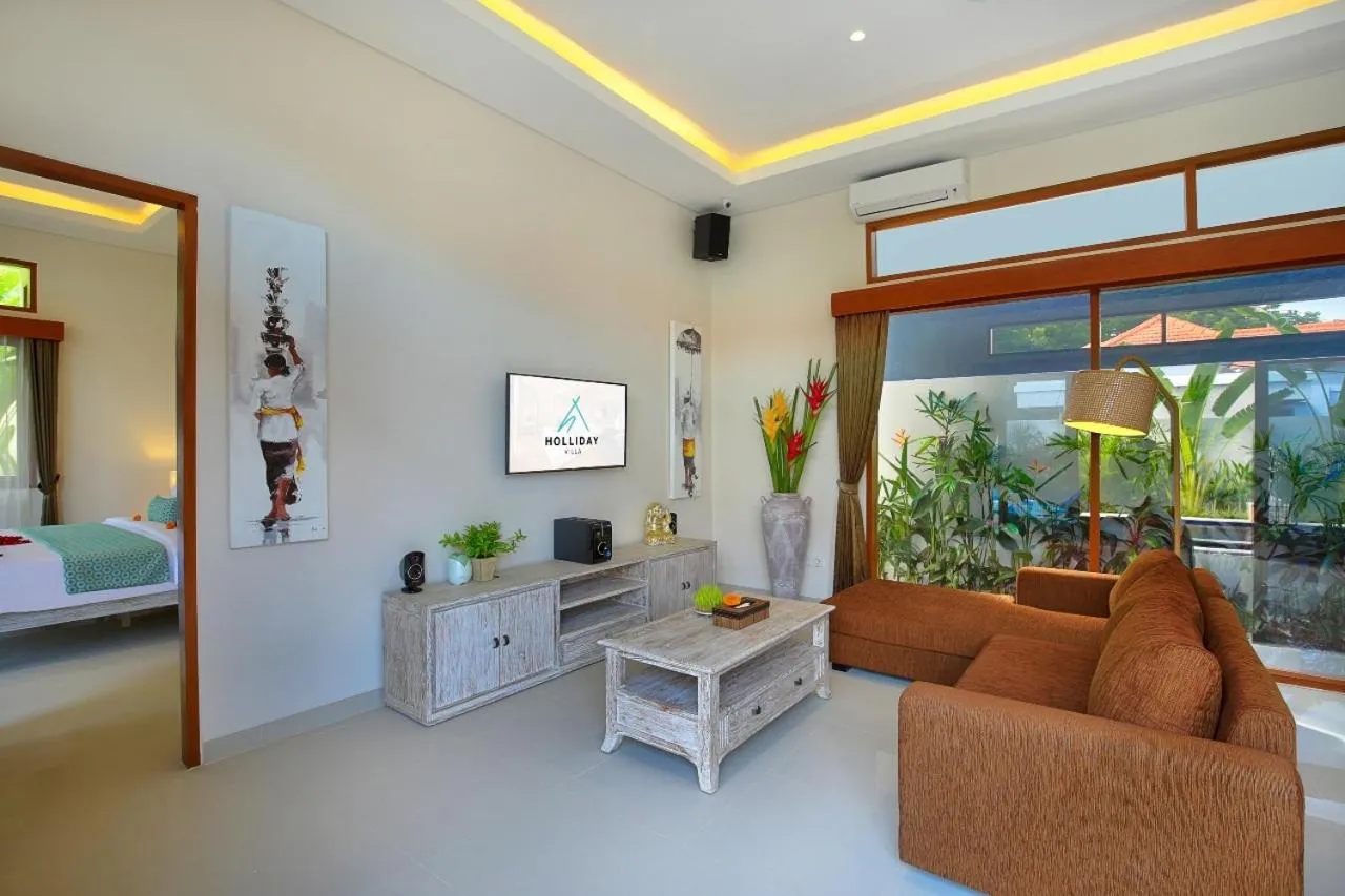 Seating area, Bed in Holl Villa by Wildflower Group