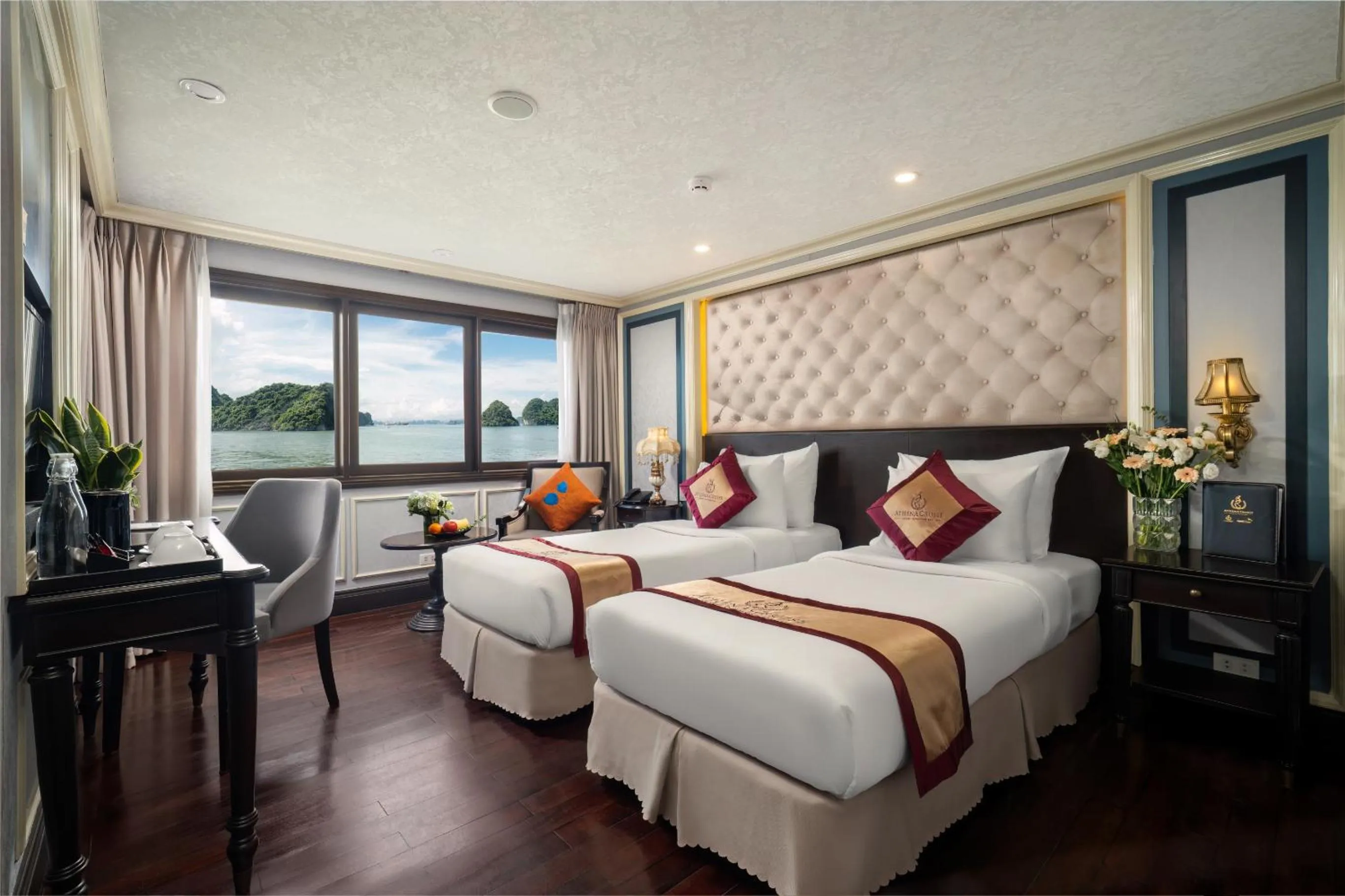 Bedroom, Bed in Halong Athena Cruise