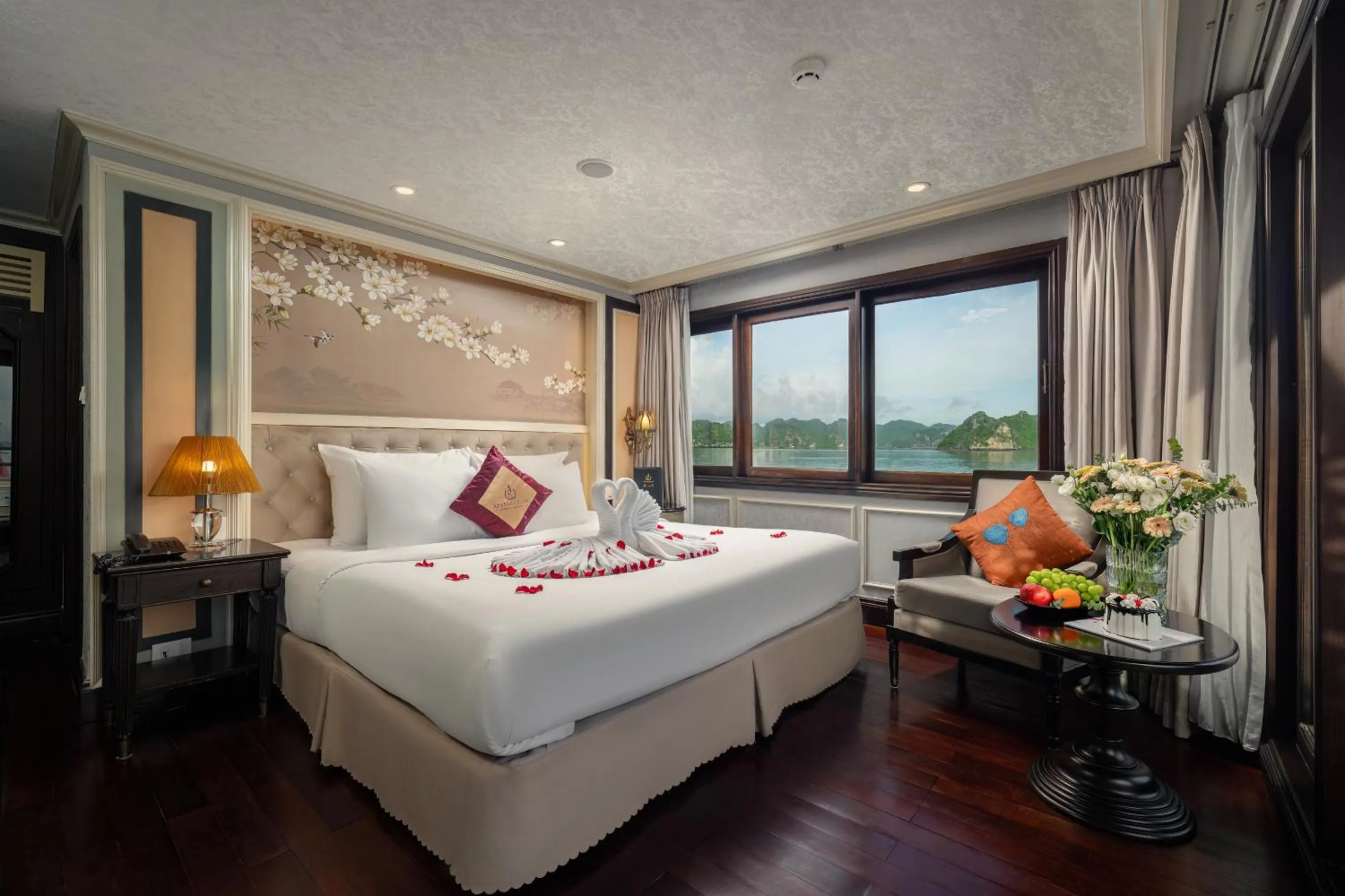 Bedroom, Bed in Halong Athena Cruise