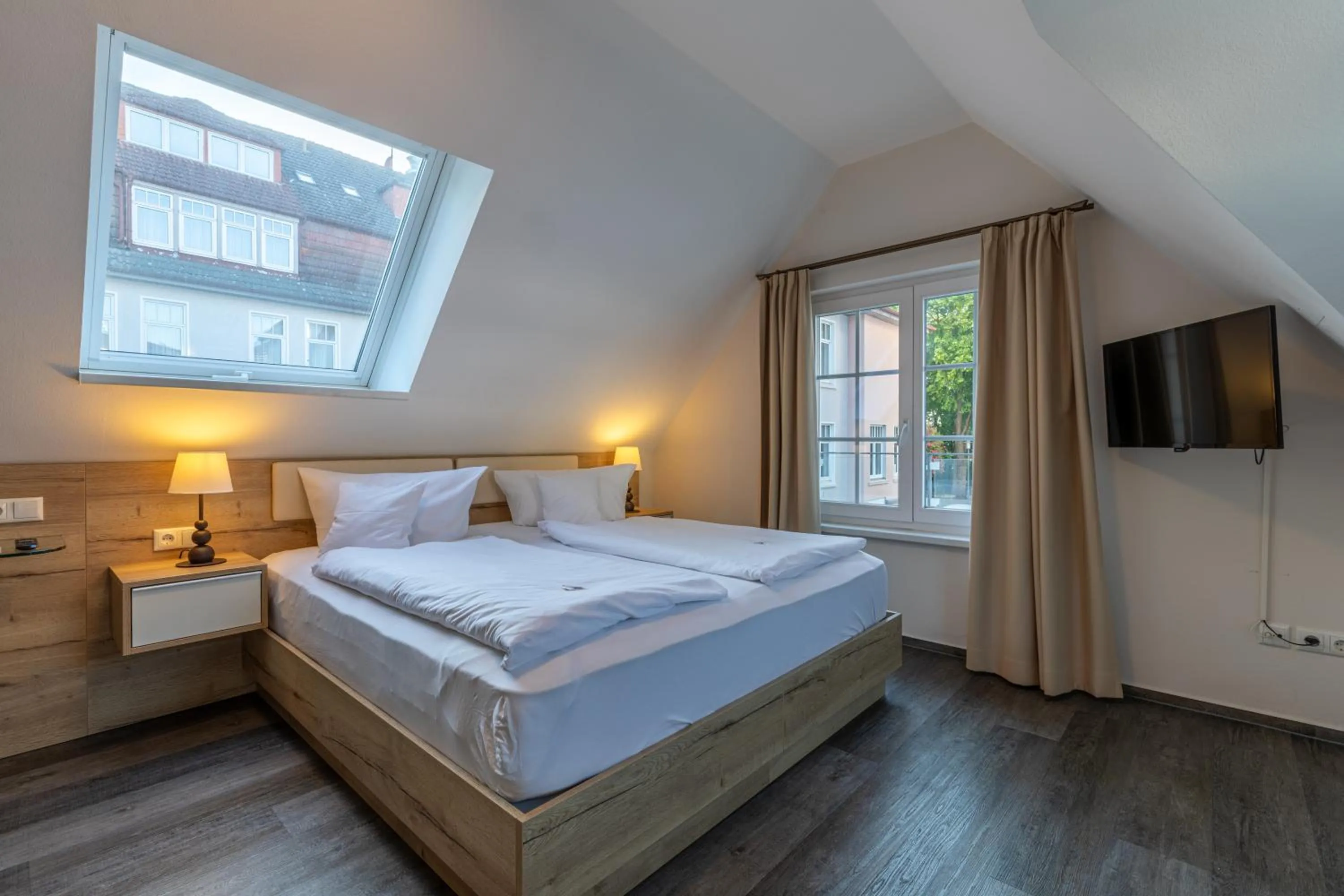 Bedroom, Bed in Hotel Polar-Stern