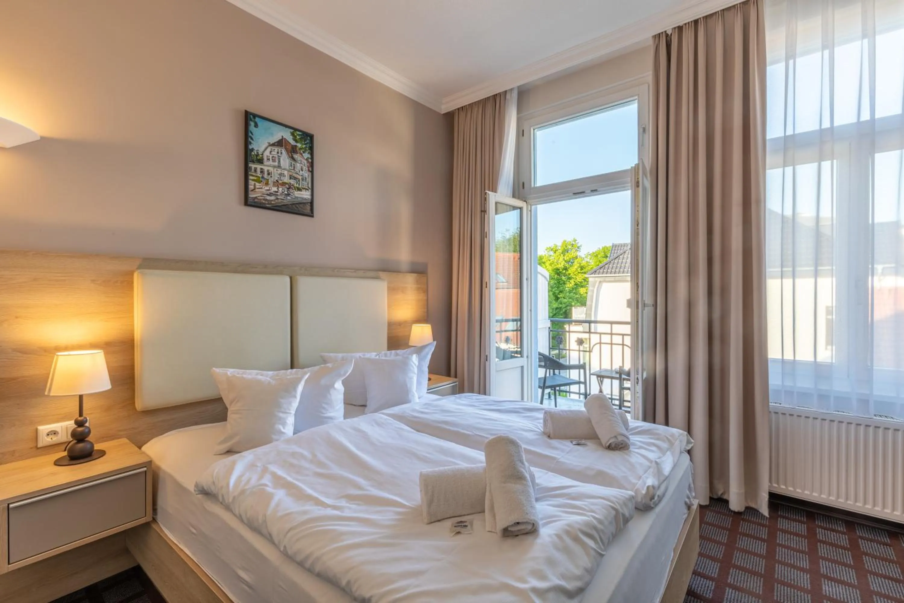 Bedroom, Bed in Hotel Polar-Stern