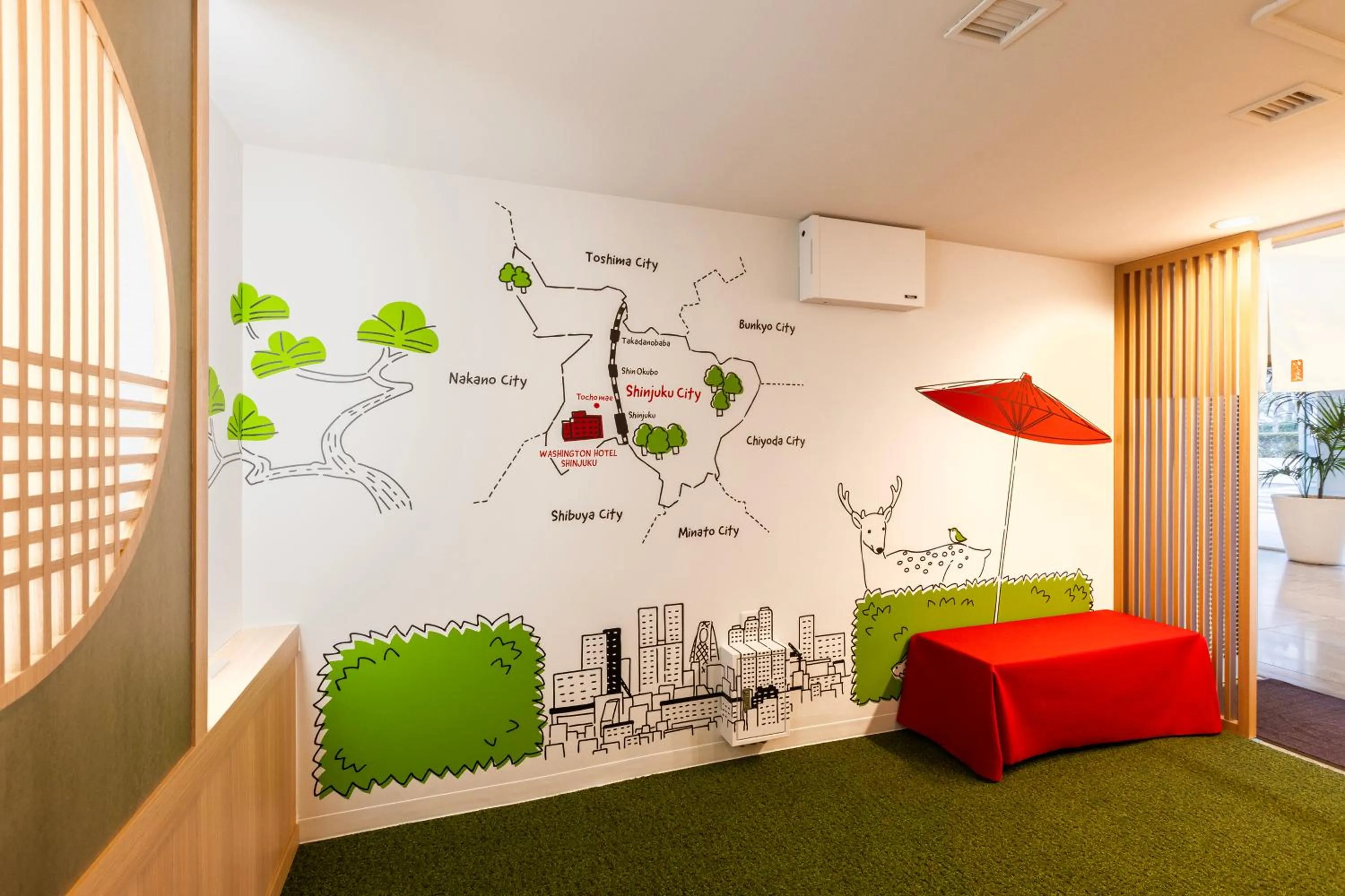 Area and facilities in Shinjuku Washington Hotel