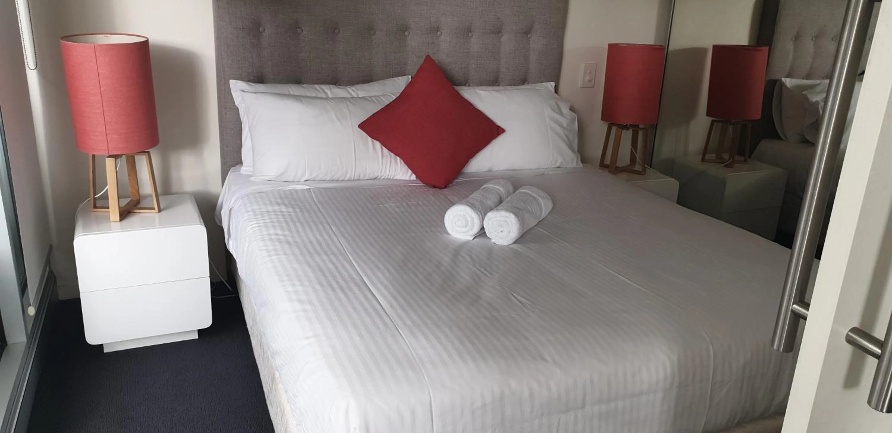 Bed in Tasha's Apartments on Warwick