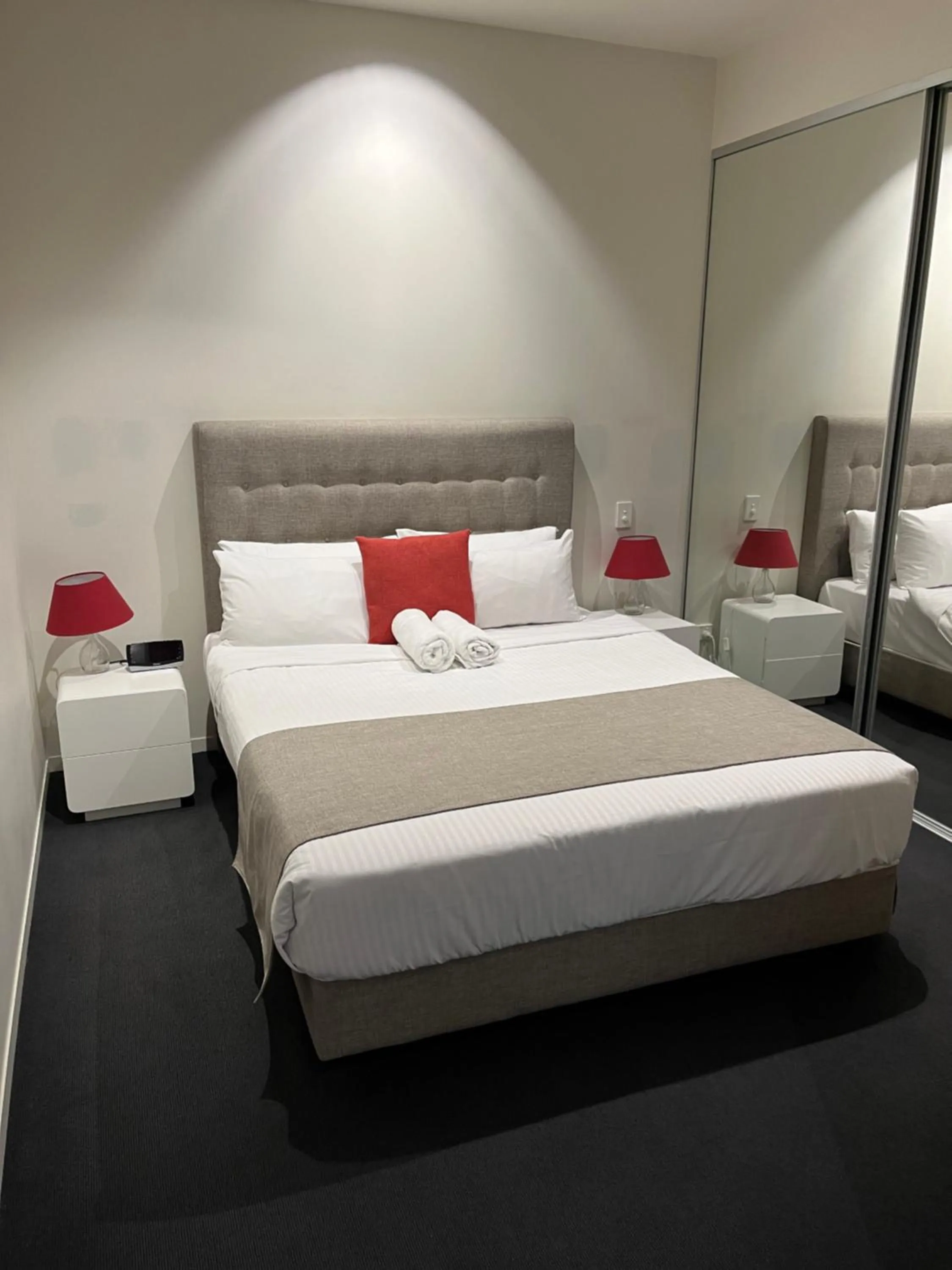 Bed in Tasha's Apartments on Warwick