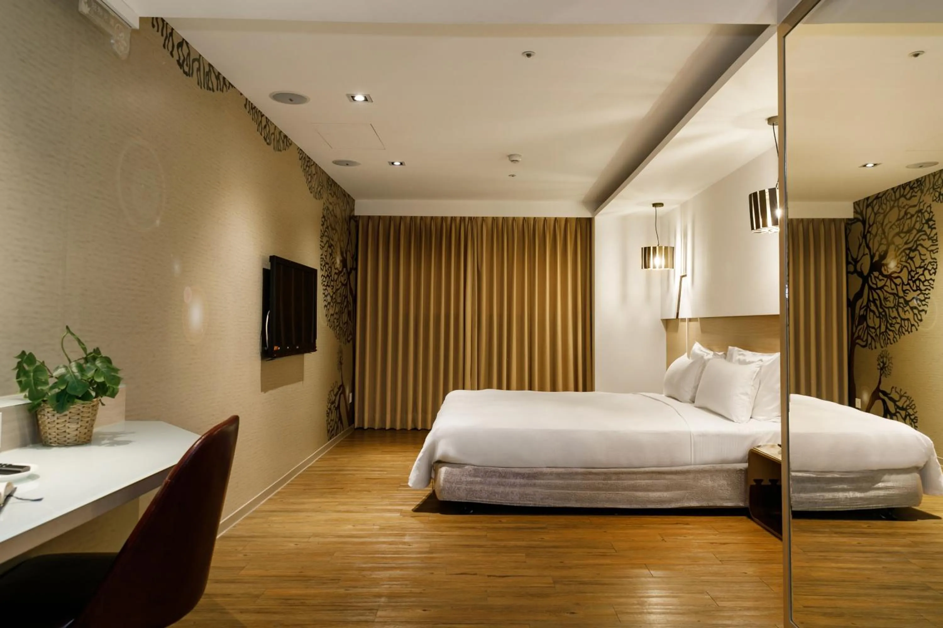 Bed in Surreal Motel