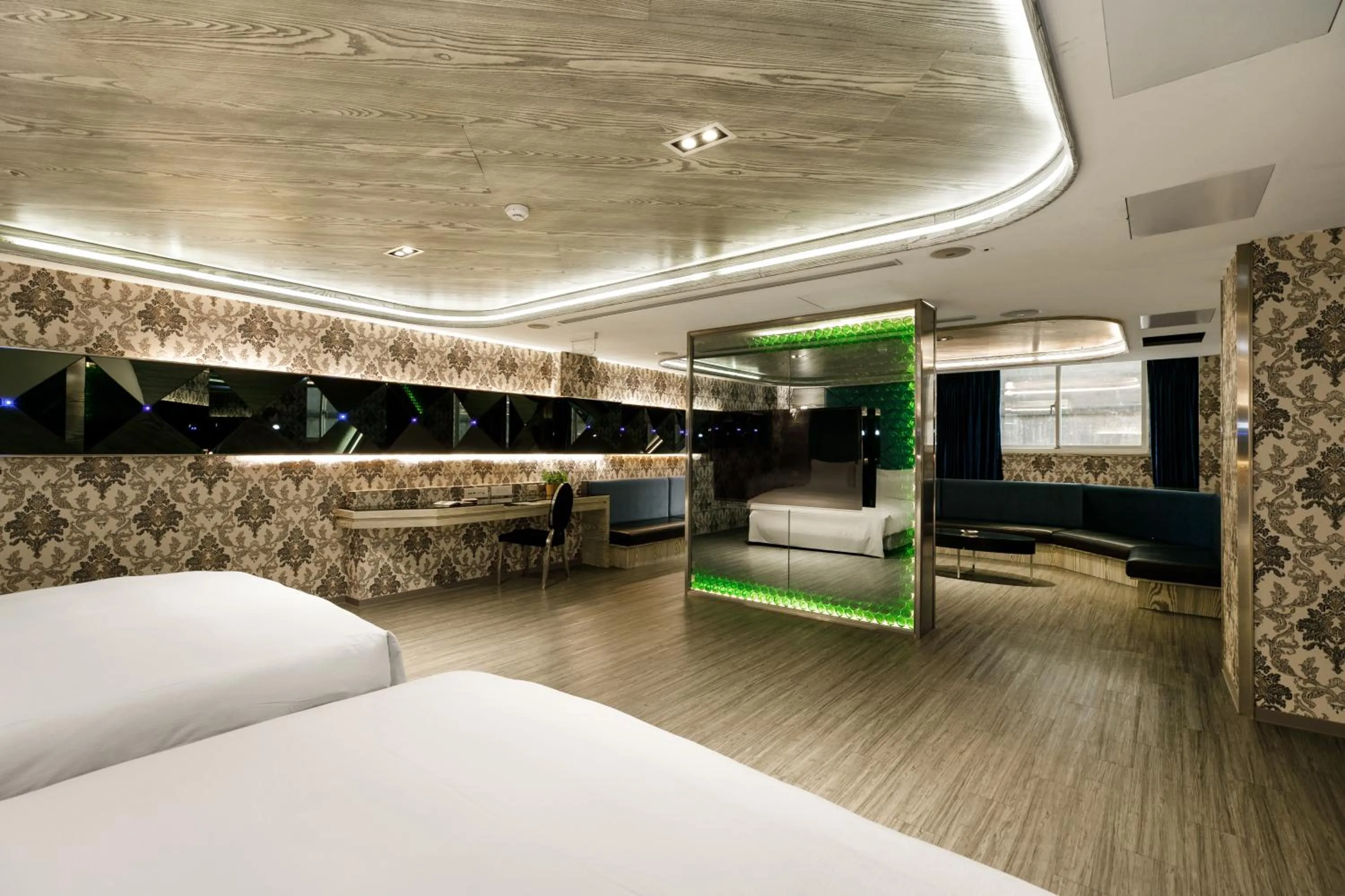 Bed in Surreal Motel