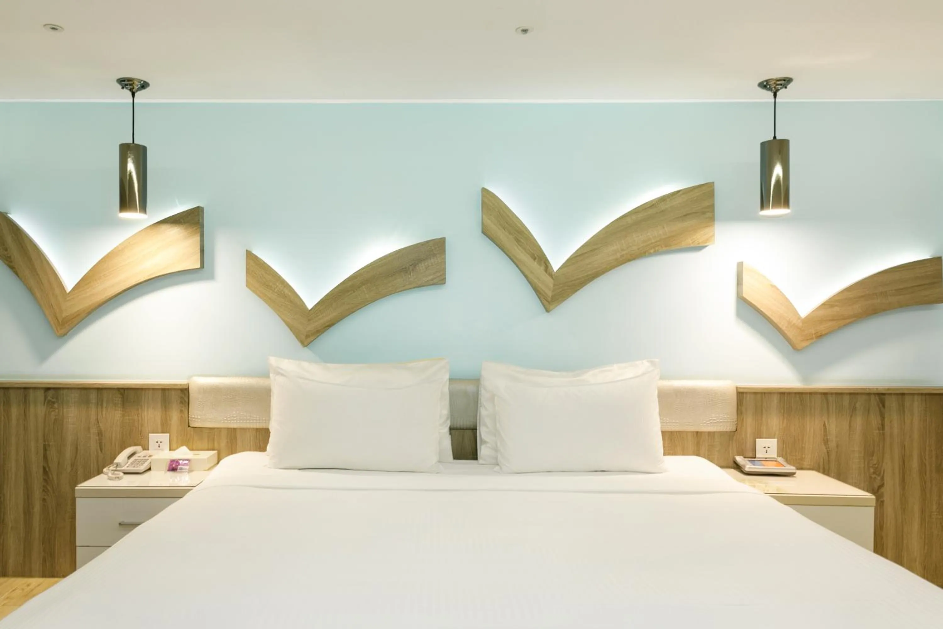 Bed in Surreal Motel