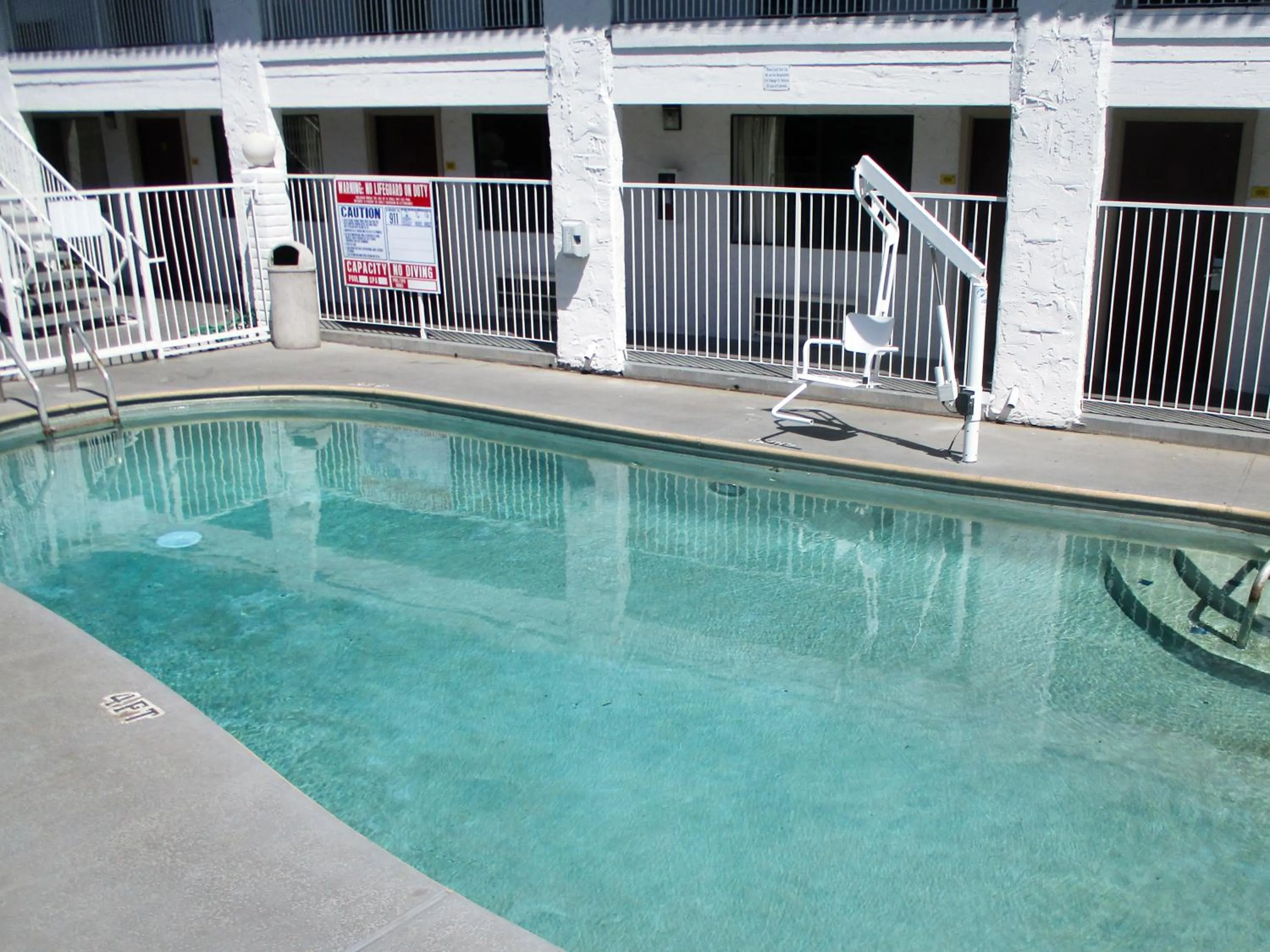 Swimming pool in Motel 6-Fresno, CA