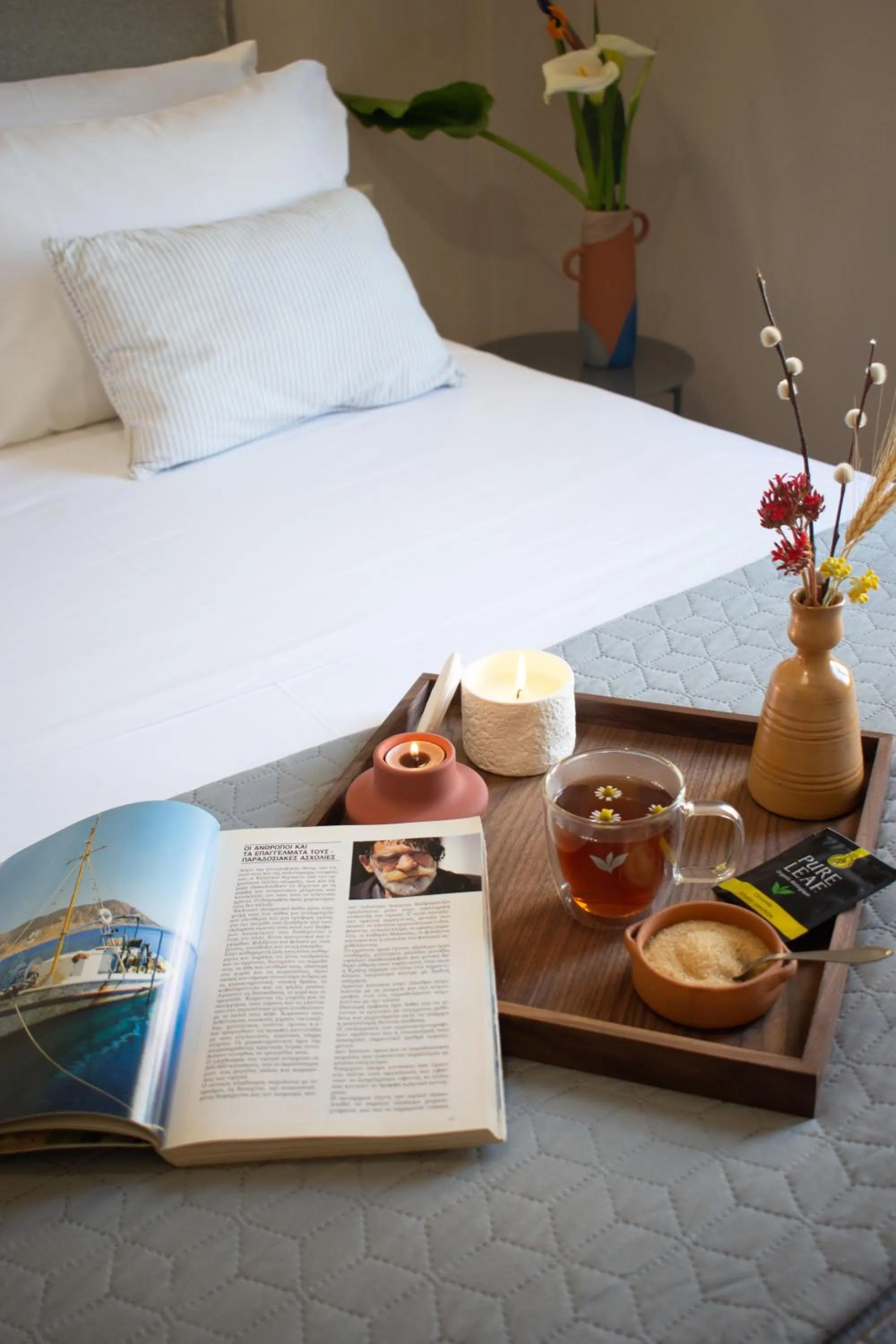 Bed in Amphitrite Hotel