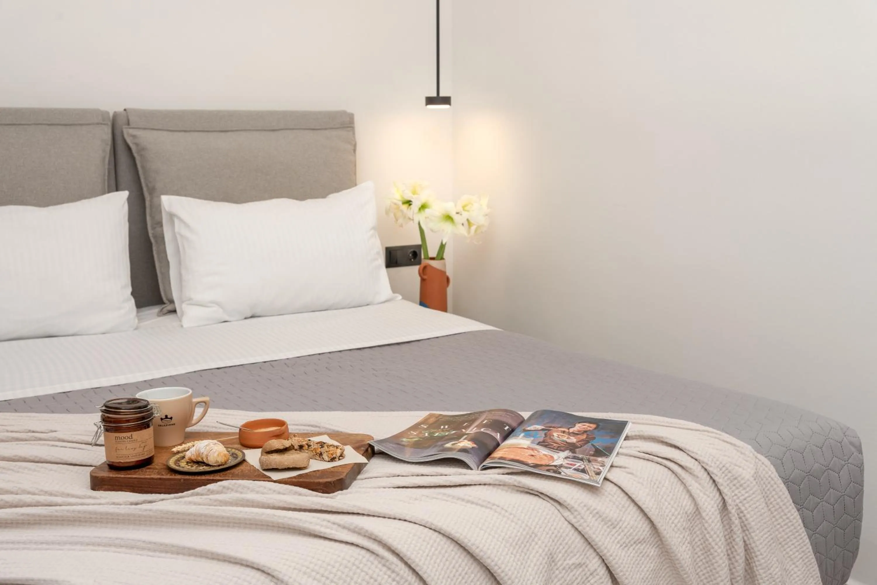 Bed in Amphitrite Hotel