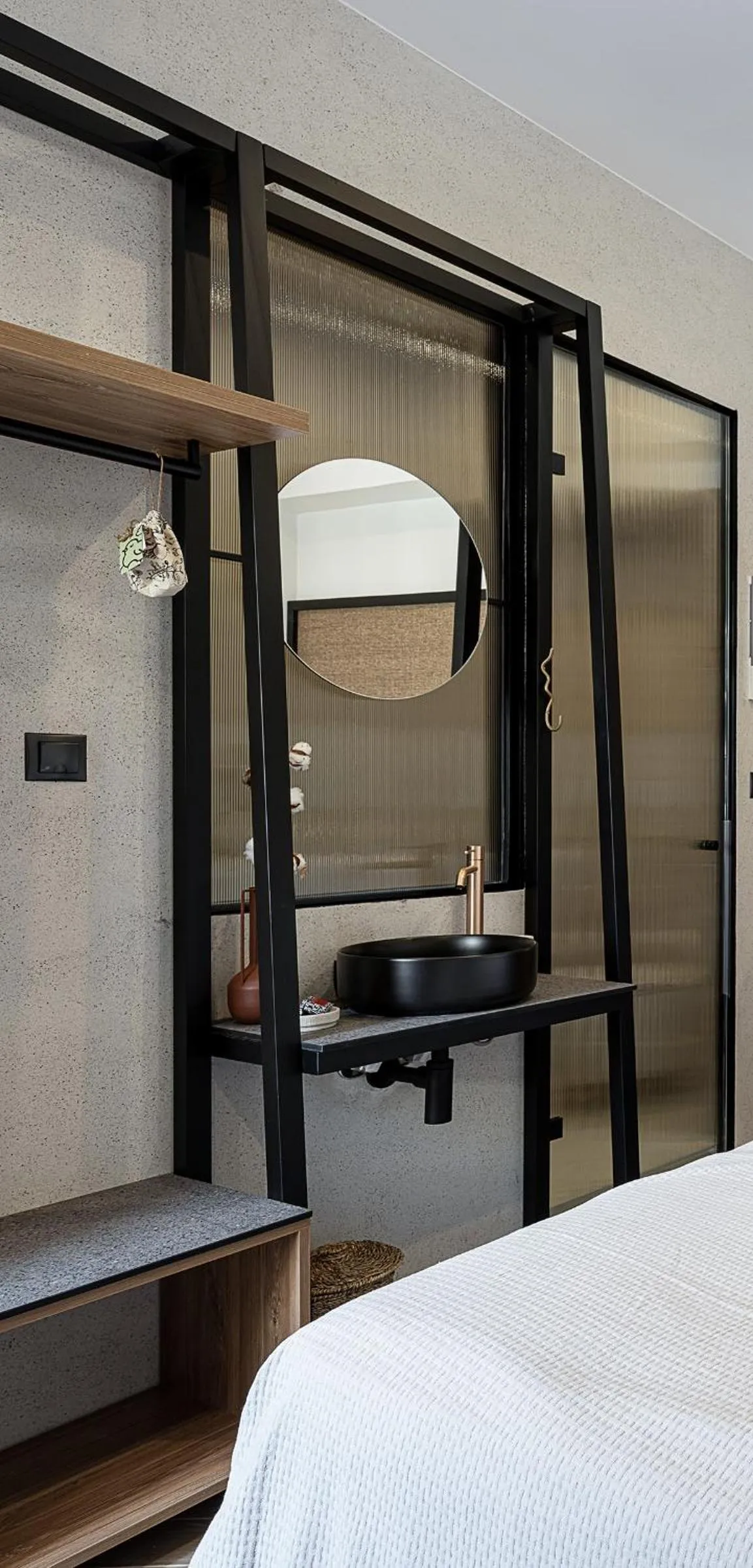 Bed in Amphitrite Hotel