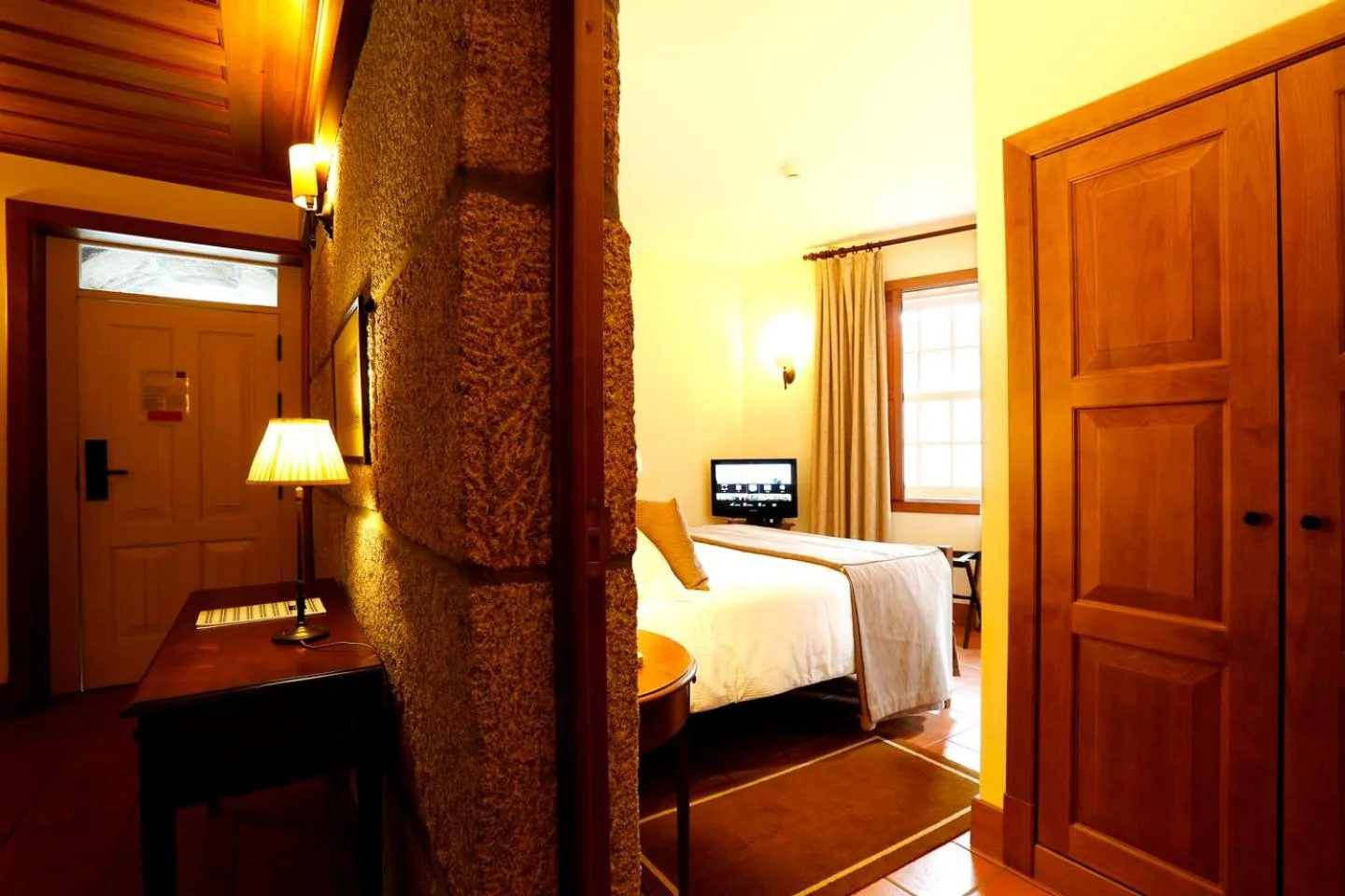 Decorative detail, Bed in Parador Casa Da Insua