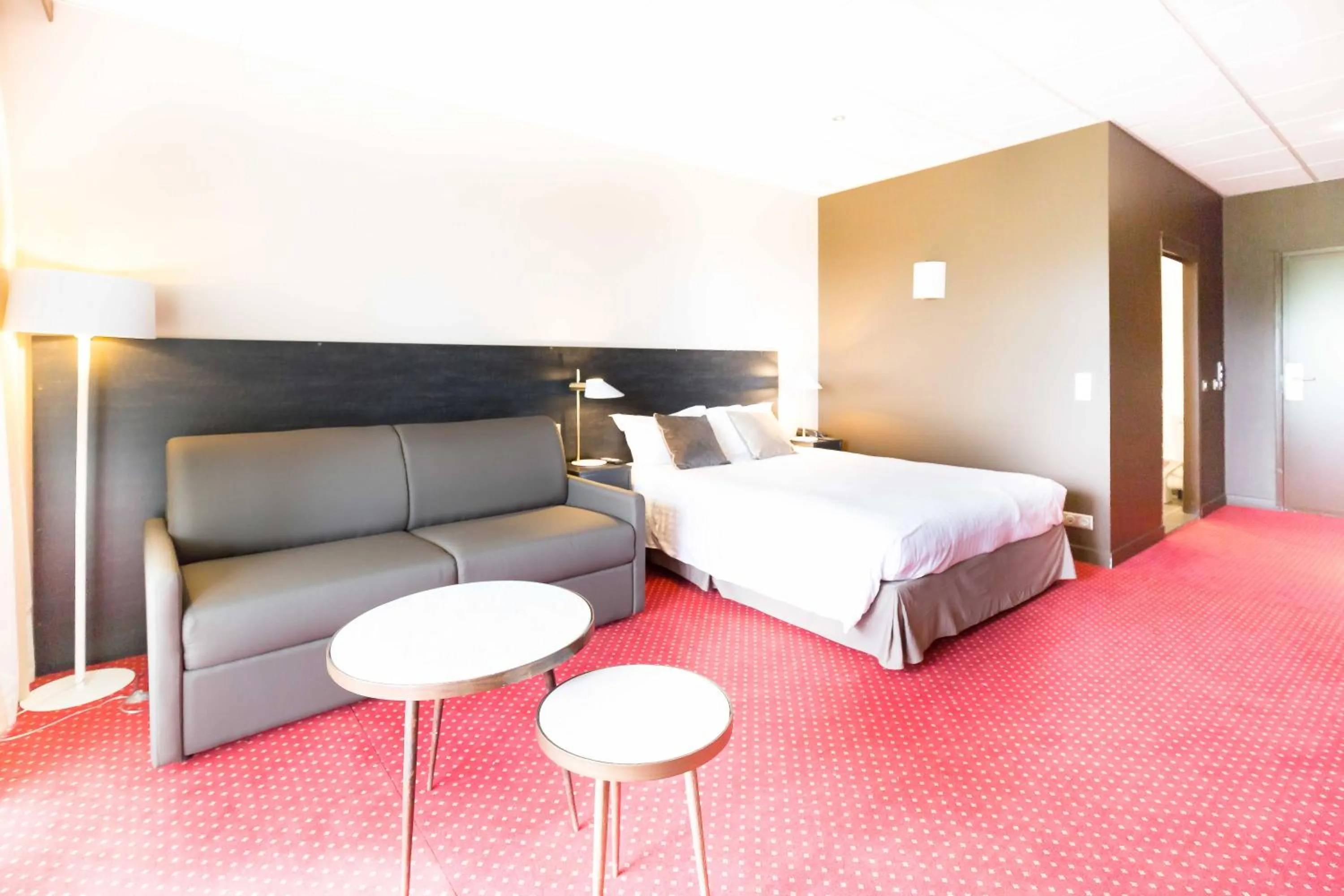 Photo of the whole room, Bed in Hôtel du Casino de Capvern