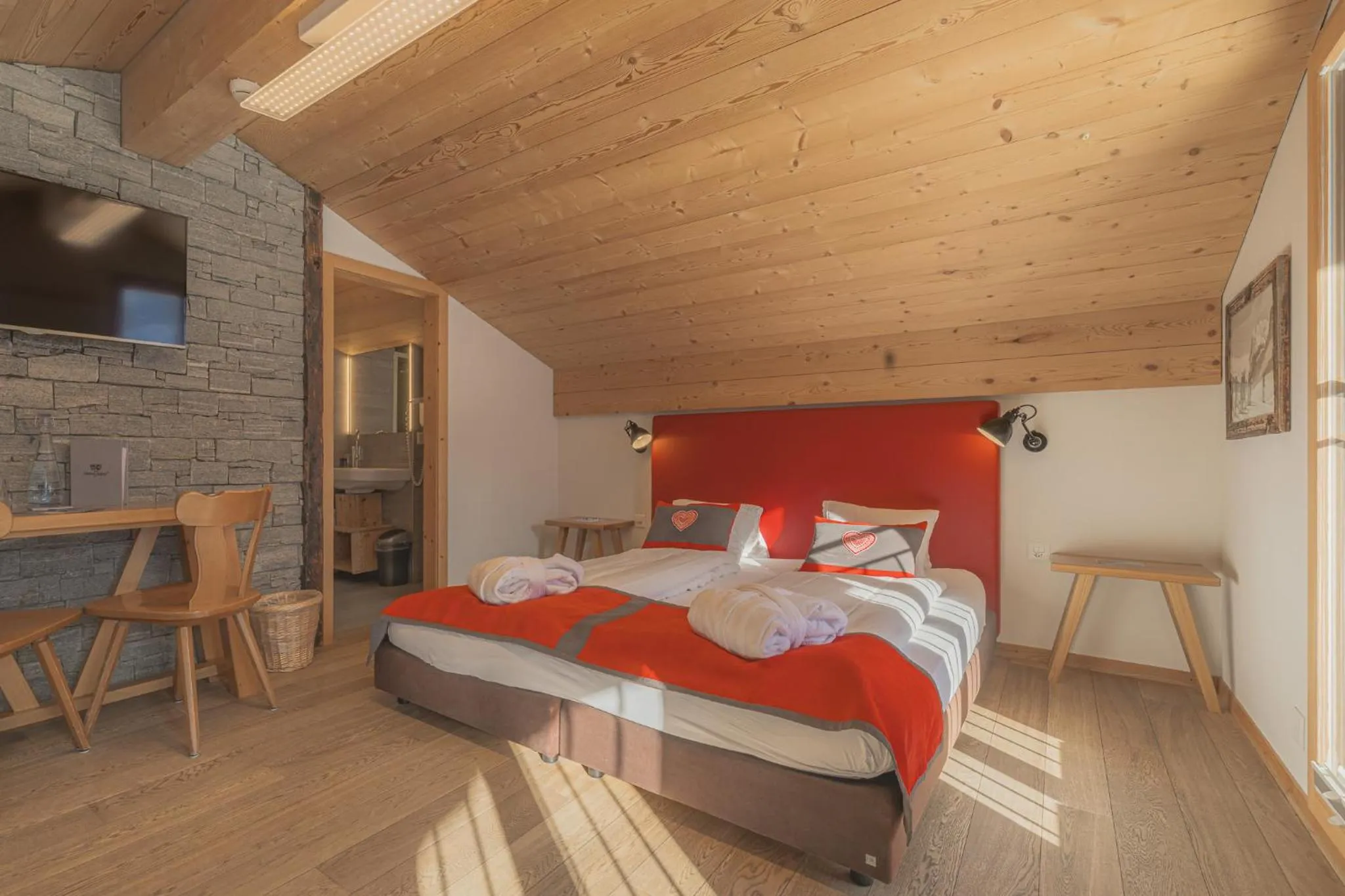 Bed in Alpinhotel Bort