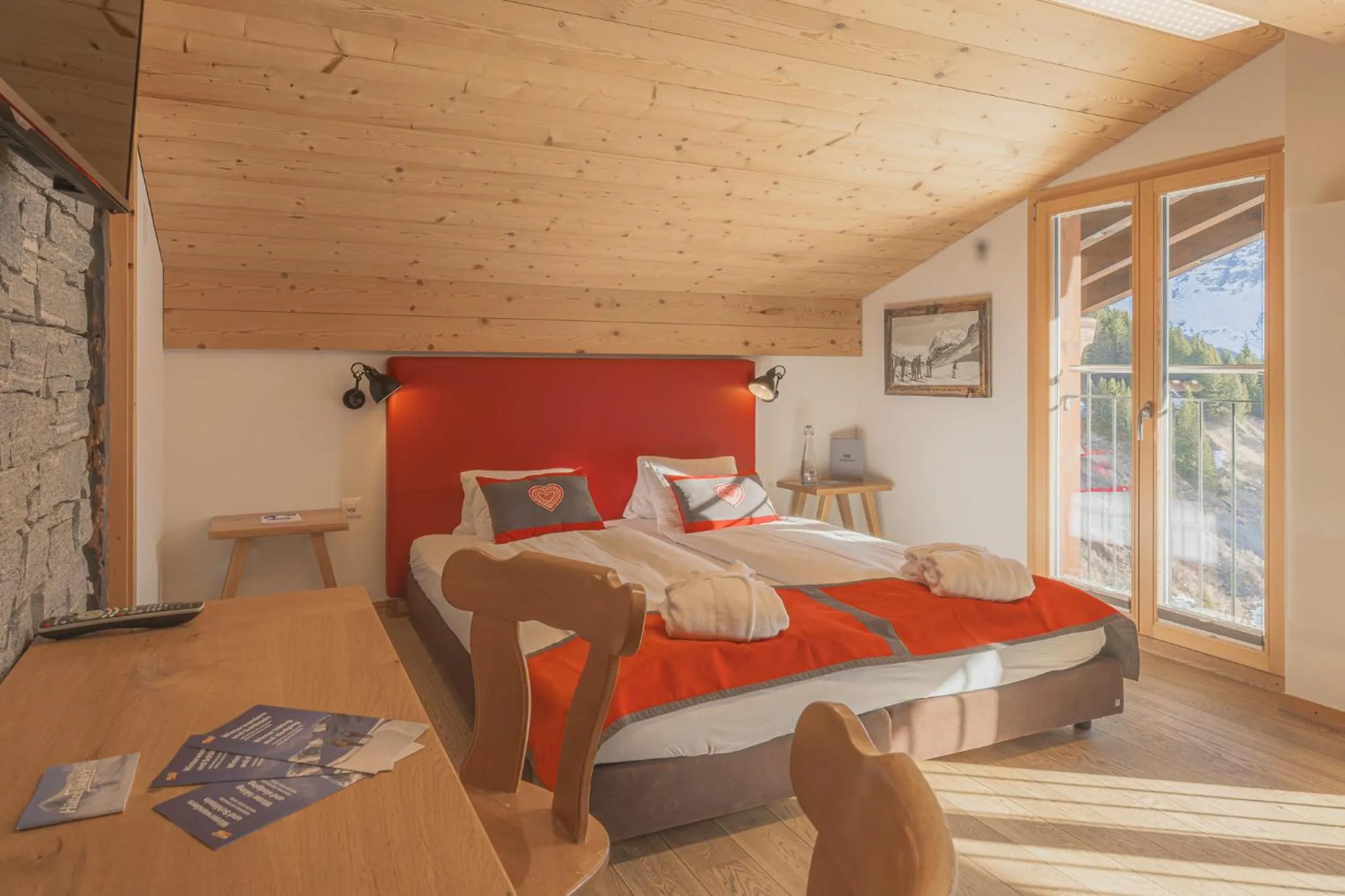 Bed in Alpinhotel Bort