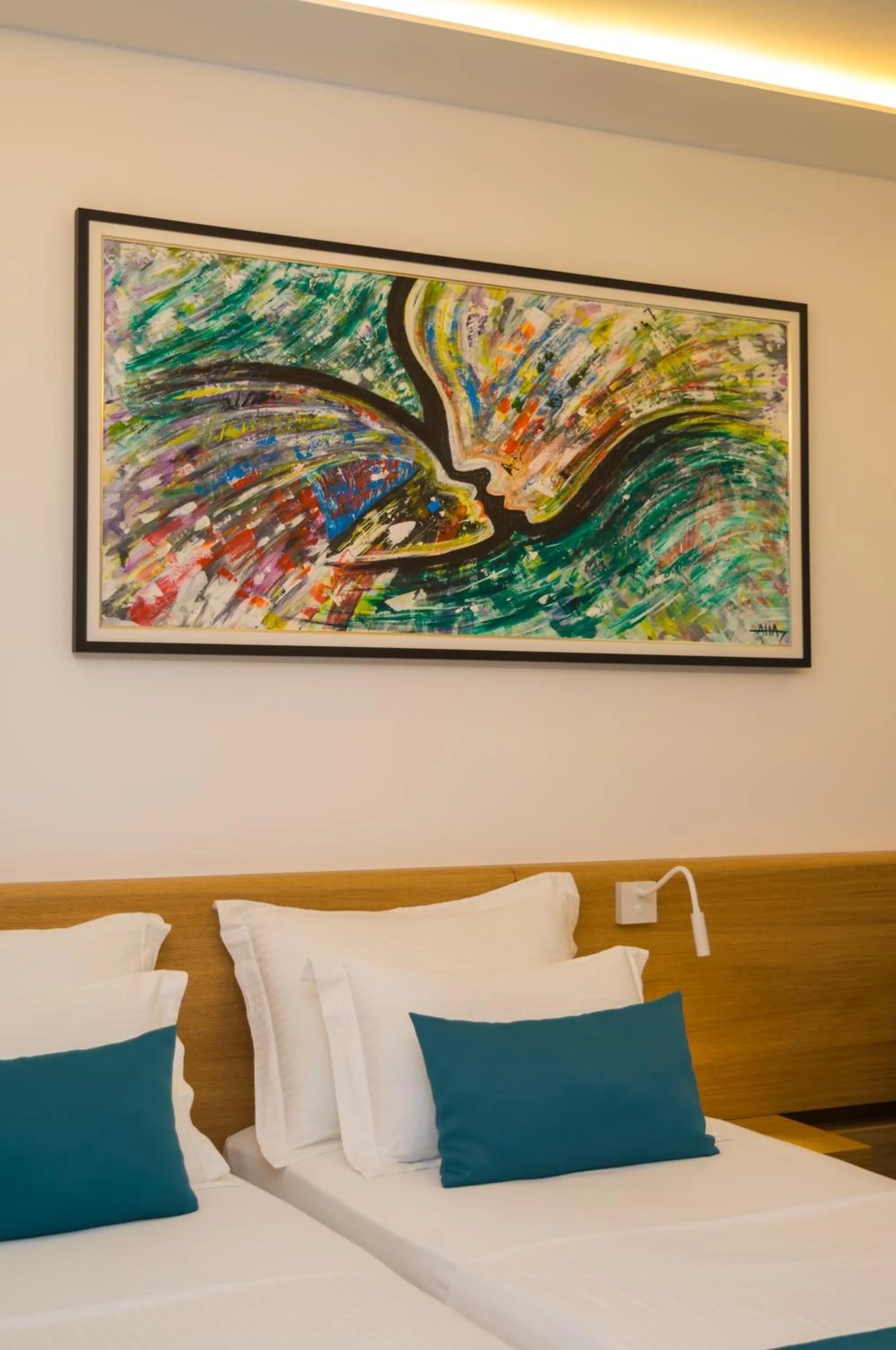 Bed in Hotel Admiral