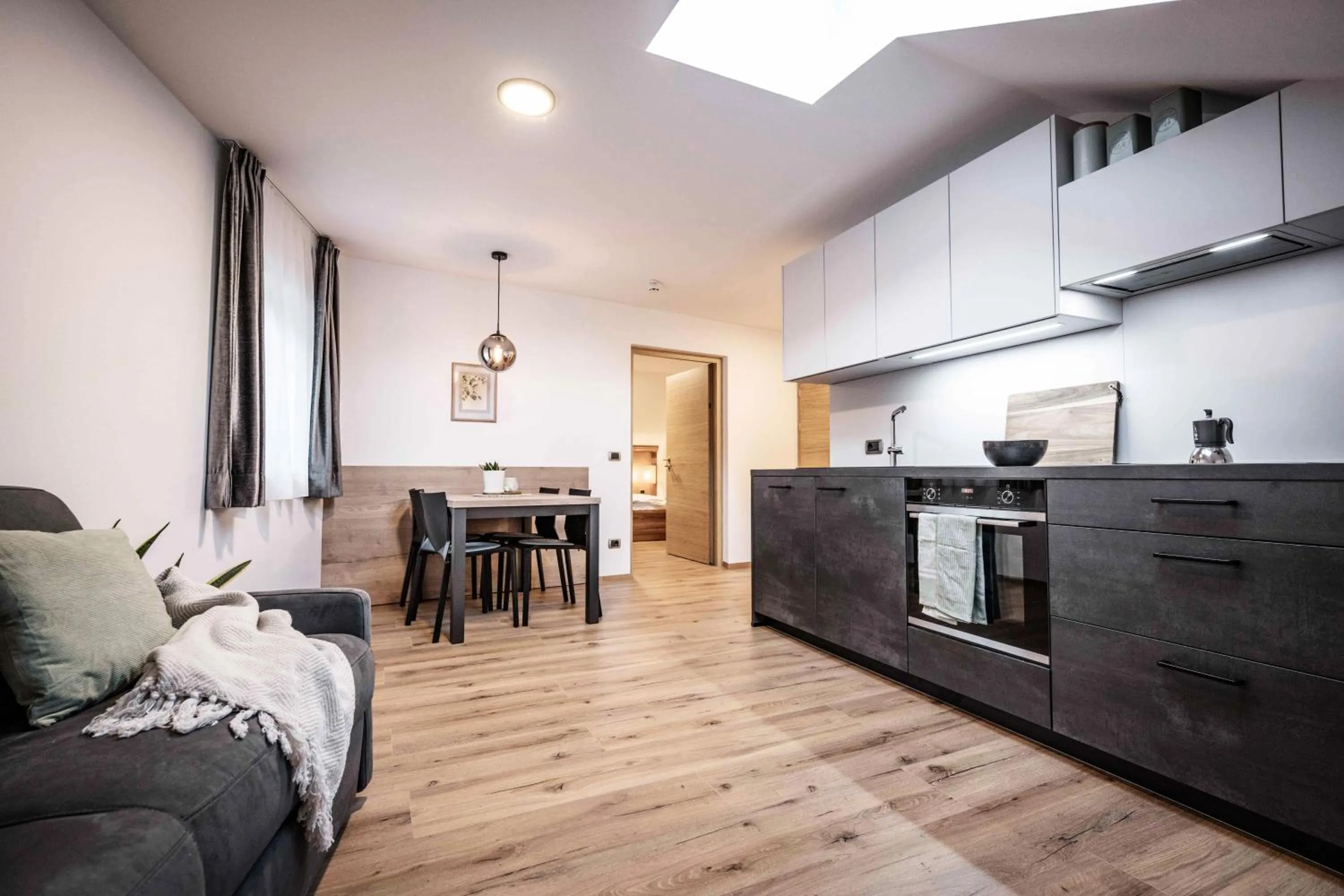 Kitchen or kitchenette in Active Hotel Sonne