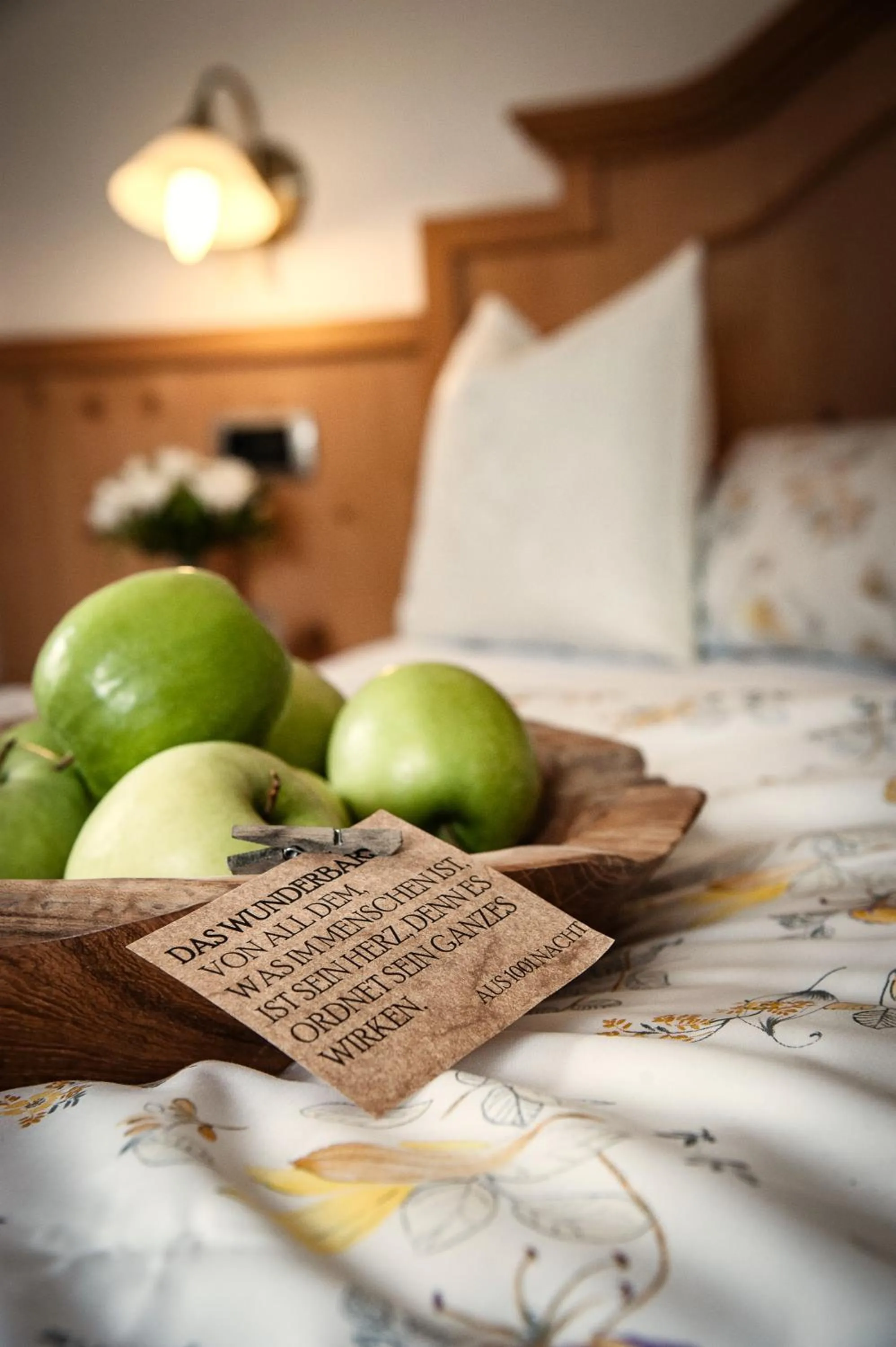 Decorative detail, Bed in Active Hotel Sonne
