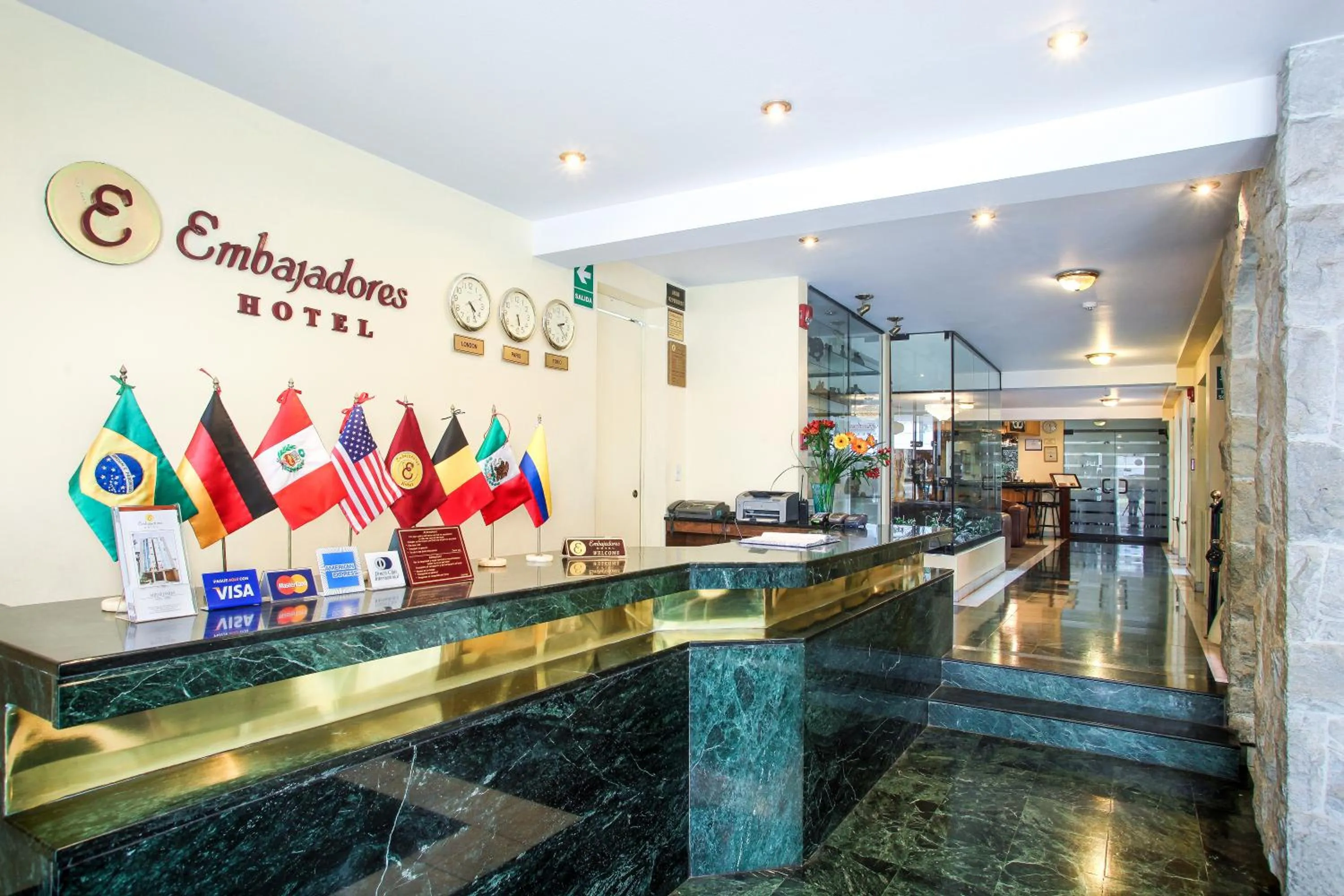 Lobby or reception in Embajadores Hotel