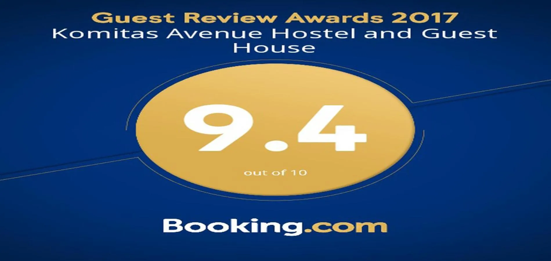 Certificate/Award in Komitas Avenue Guest House
