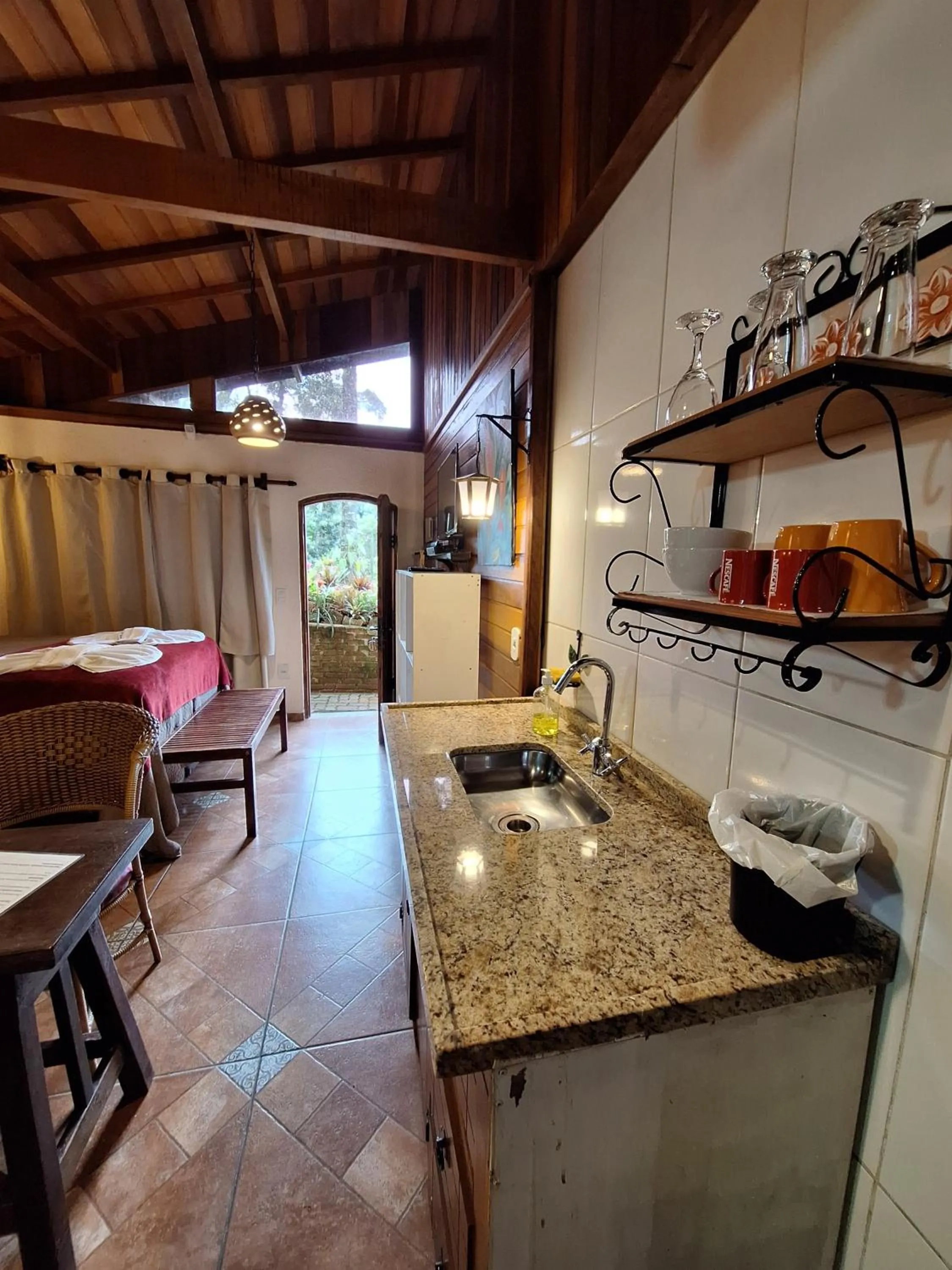 Kitchen or kitchenette in Chalés ANECUEM