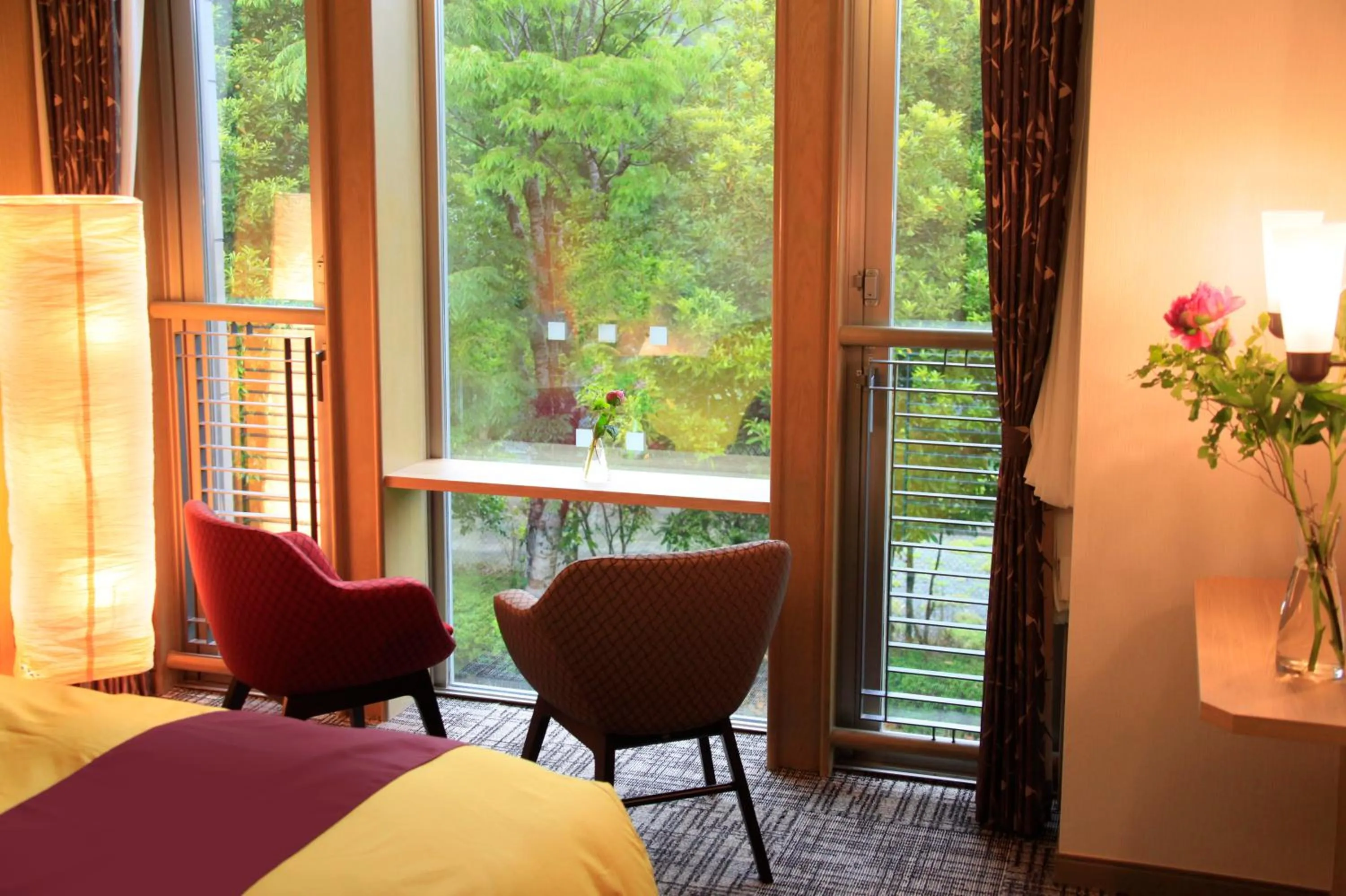 View (from property/room), Bed in Hakone Fuga - Adult Only