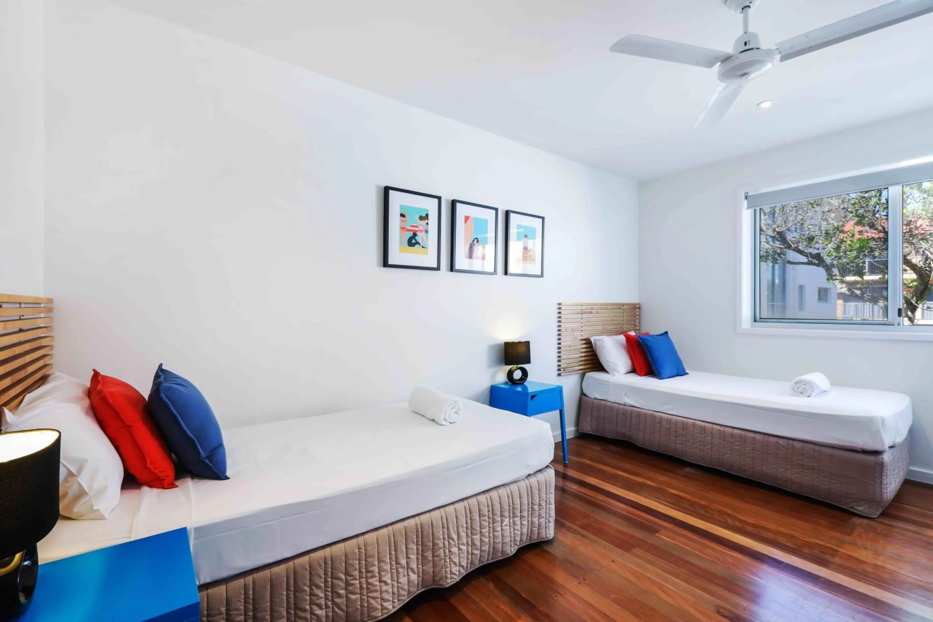 Bedroom, Bed in Sandbox Apartments