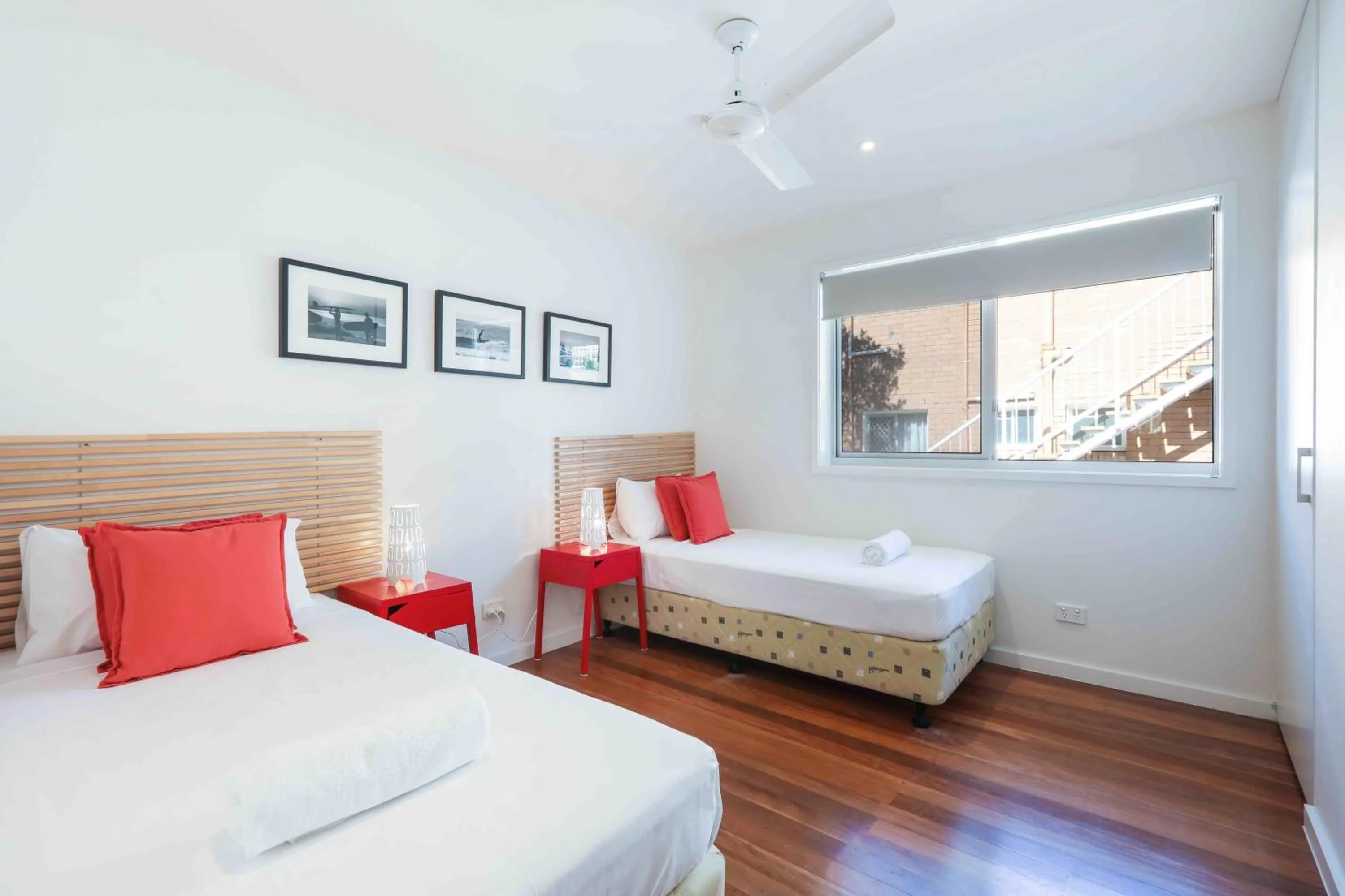 Bedroom, Bed in Sandbox Apartments