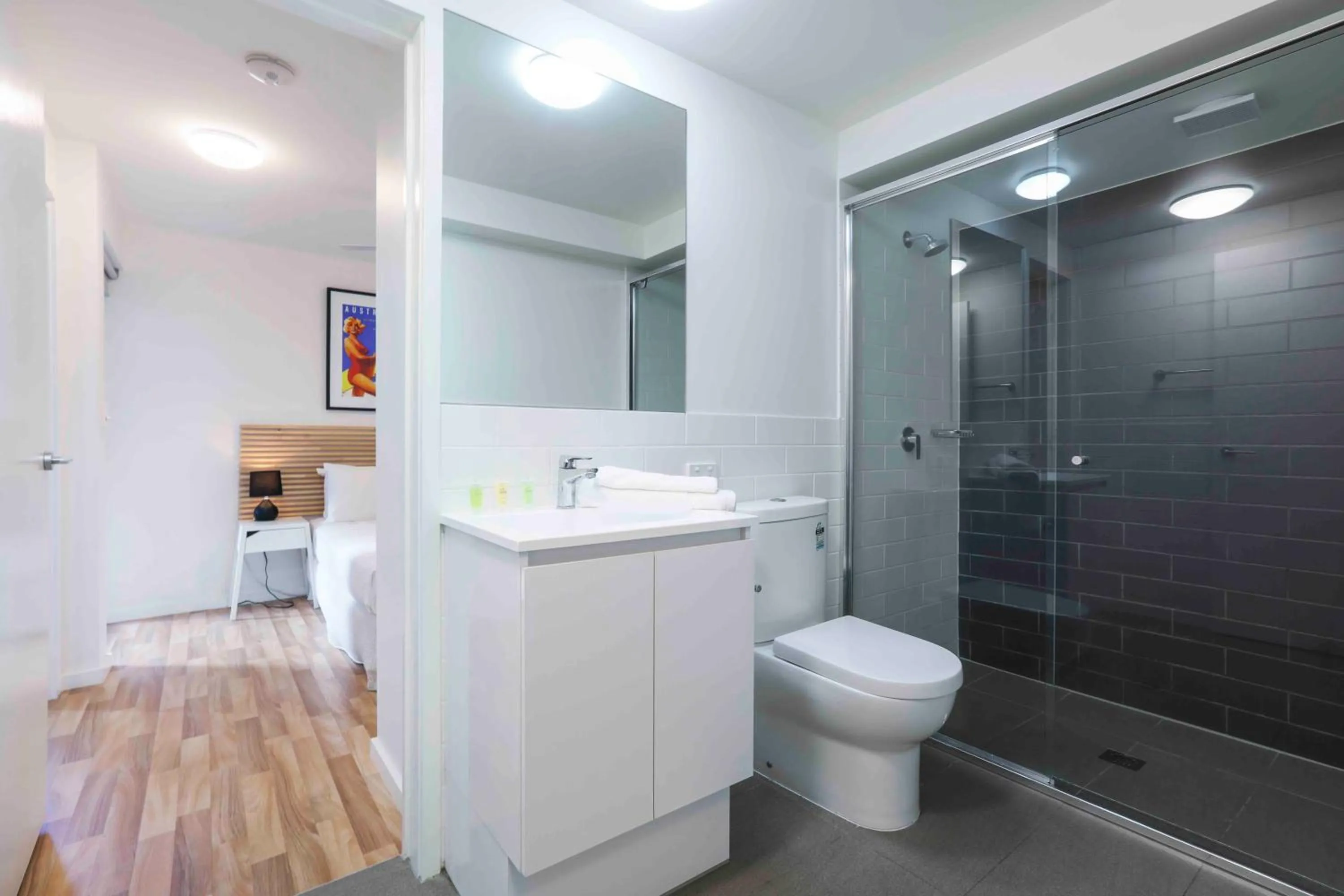 Shower in Sandbox Apartments