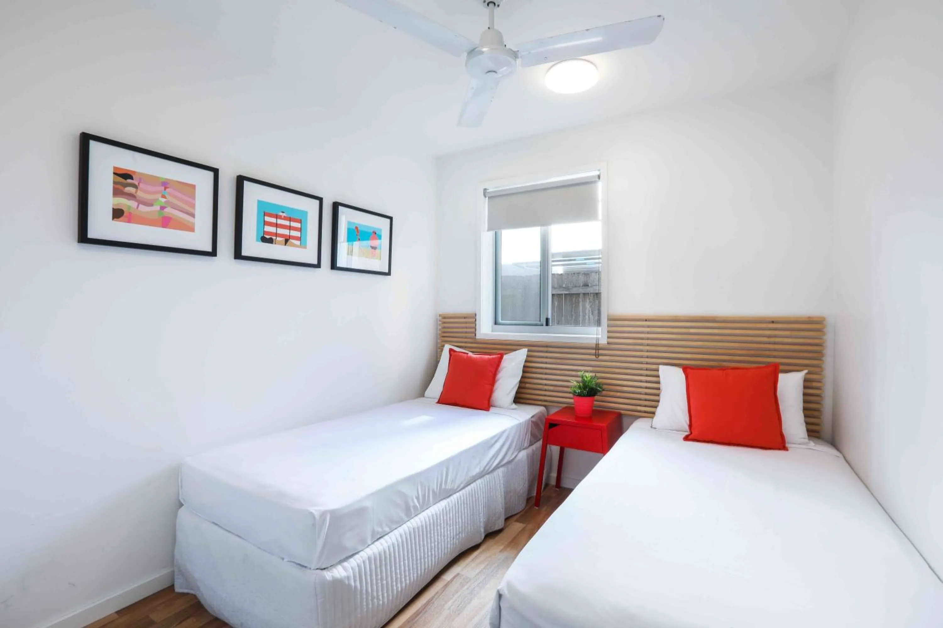 Bedroom, Bed in Sandbox Apartments