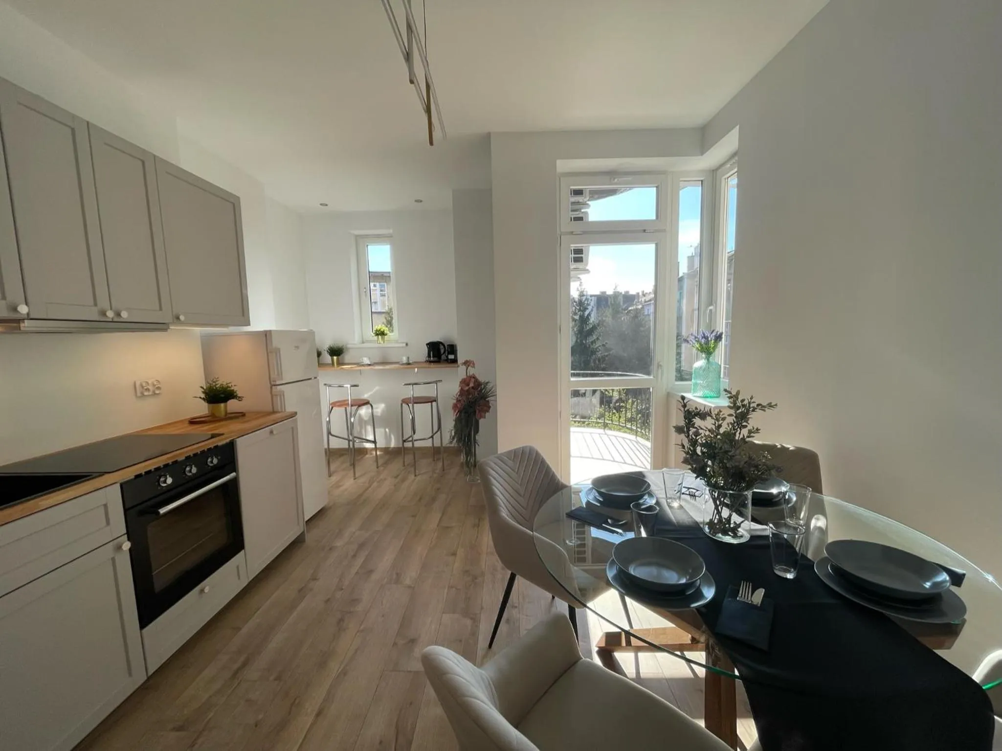 Balcony/Terrace in Leo Apartments Old Town