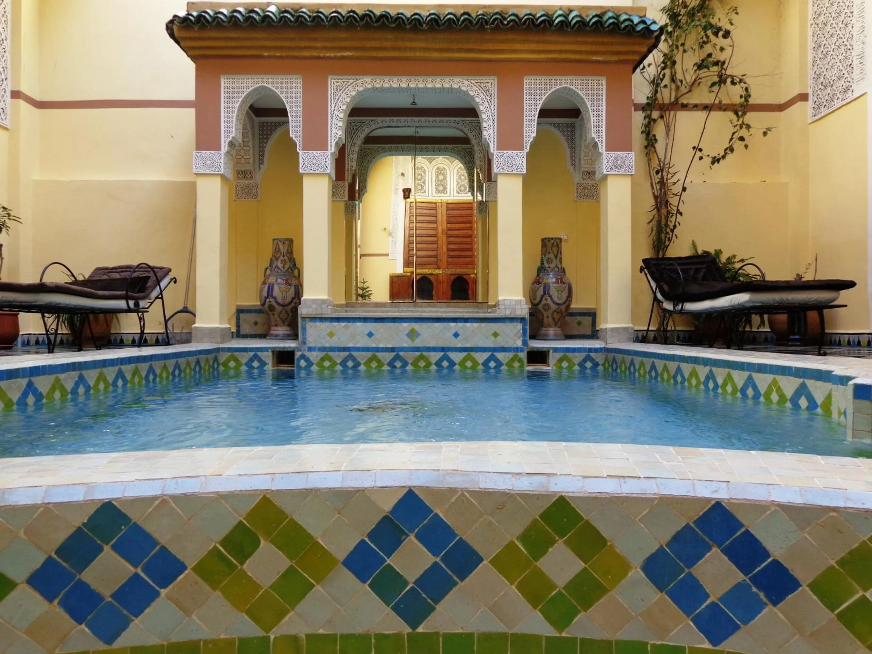 Pool view in Riad Zitouna