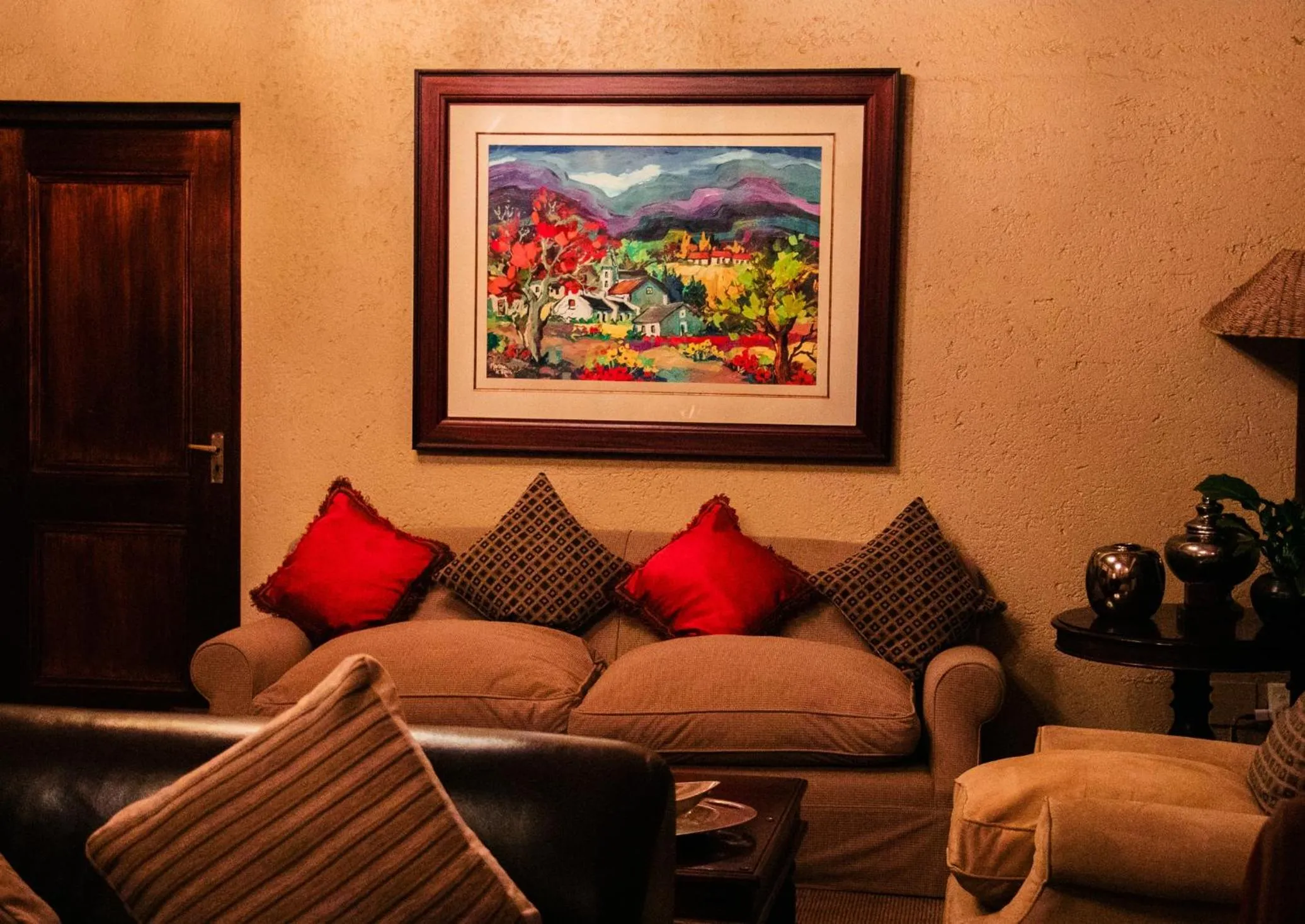 Seating area in Lourie Lodge