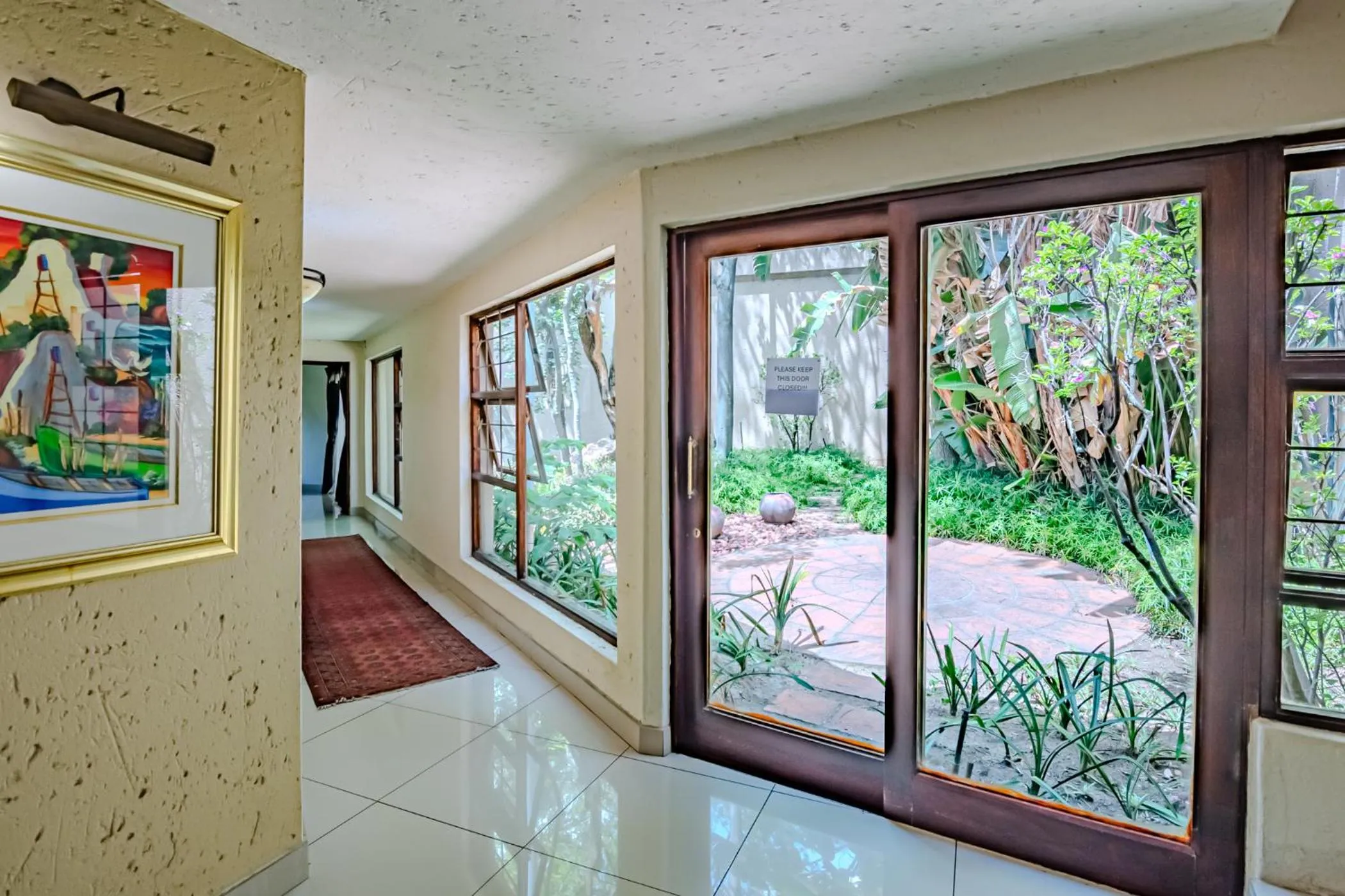 Garden view in Lourie Lodge