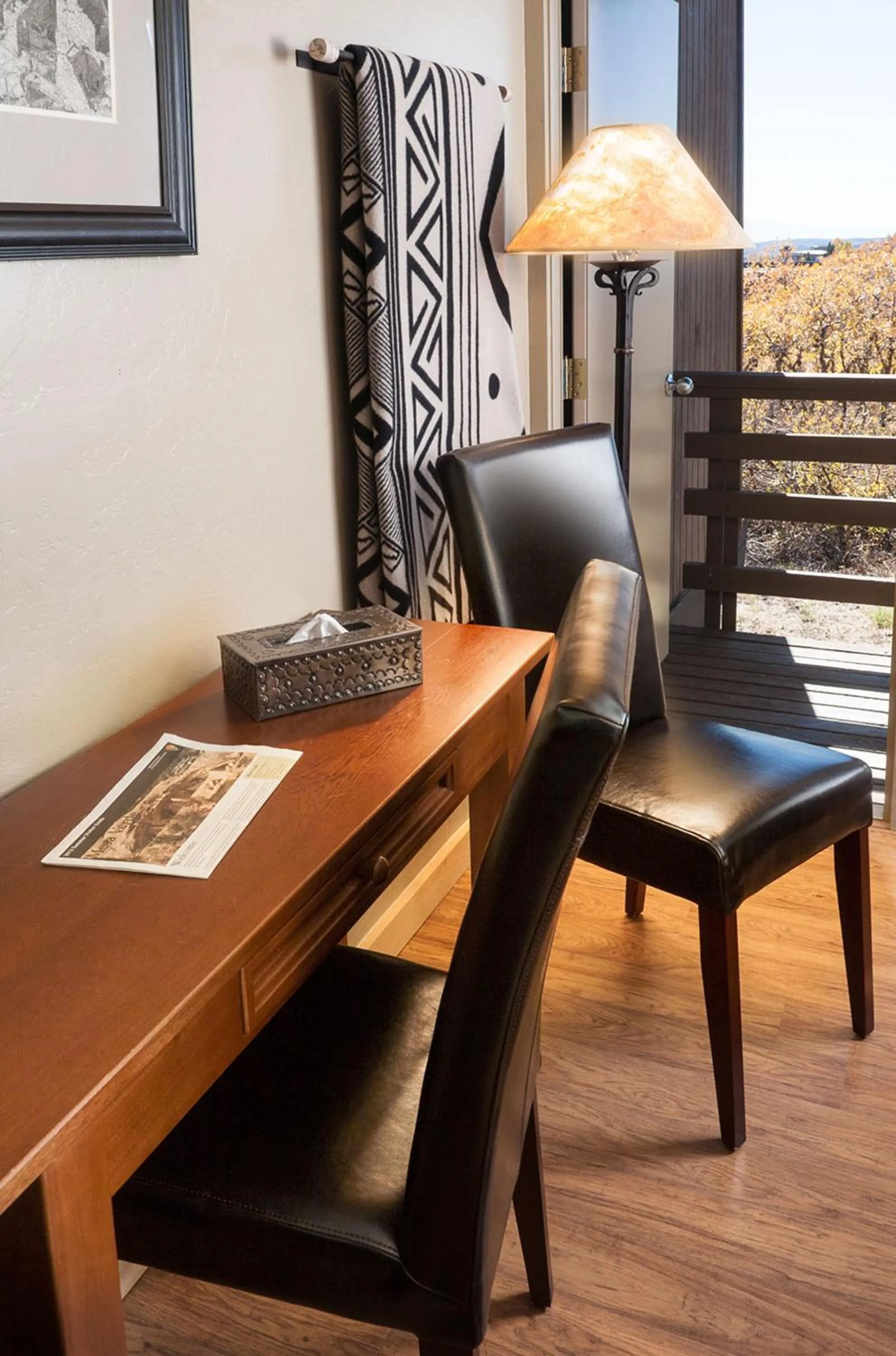 Seating area in Far View Lodge