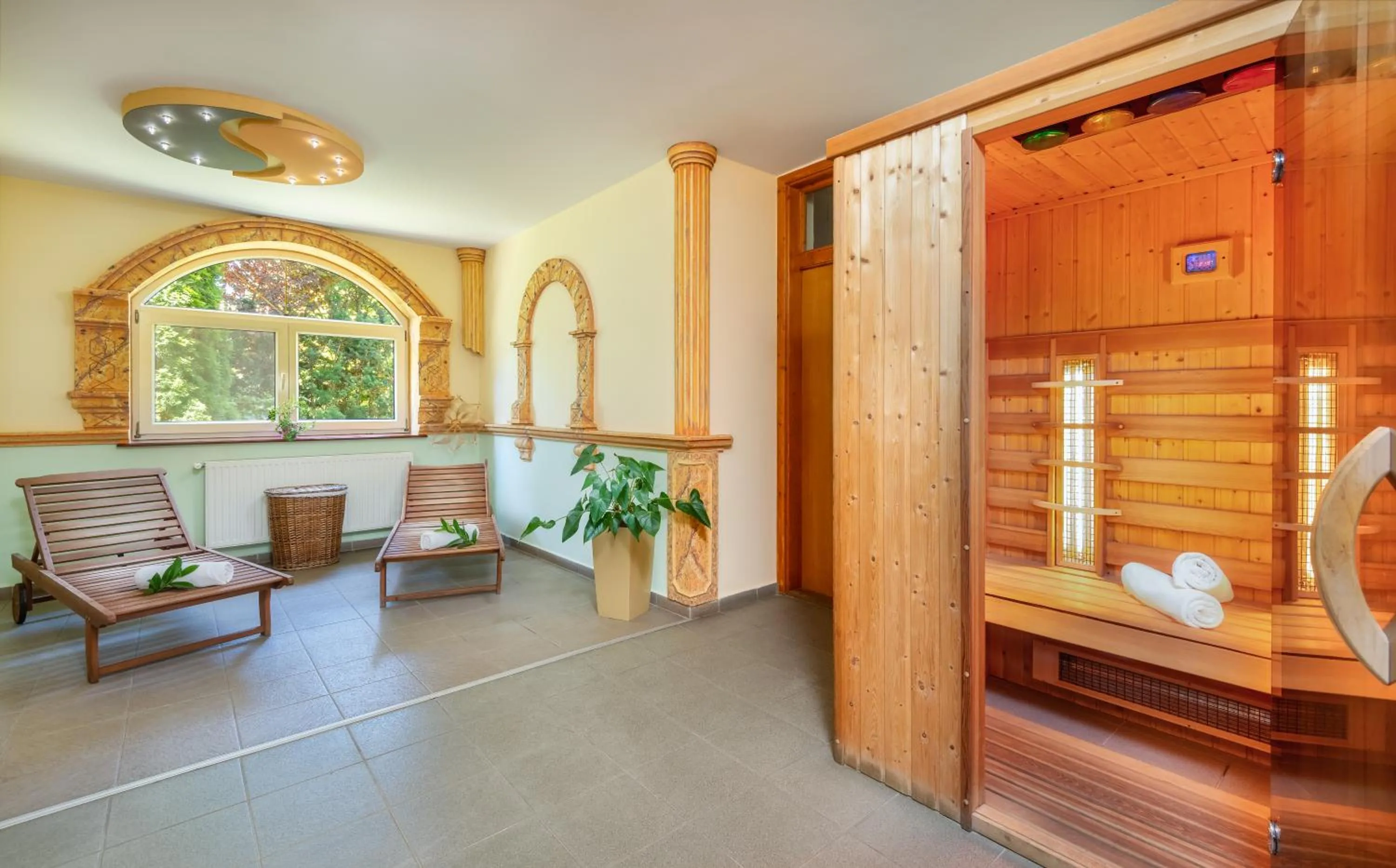 Sauna in Gosztola Gyöngye-az erdő szállodája